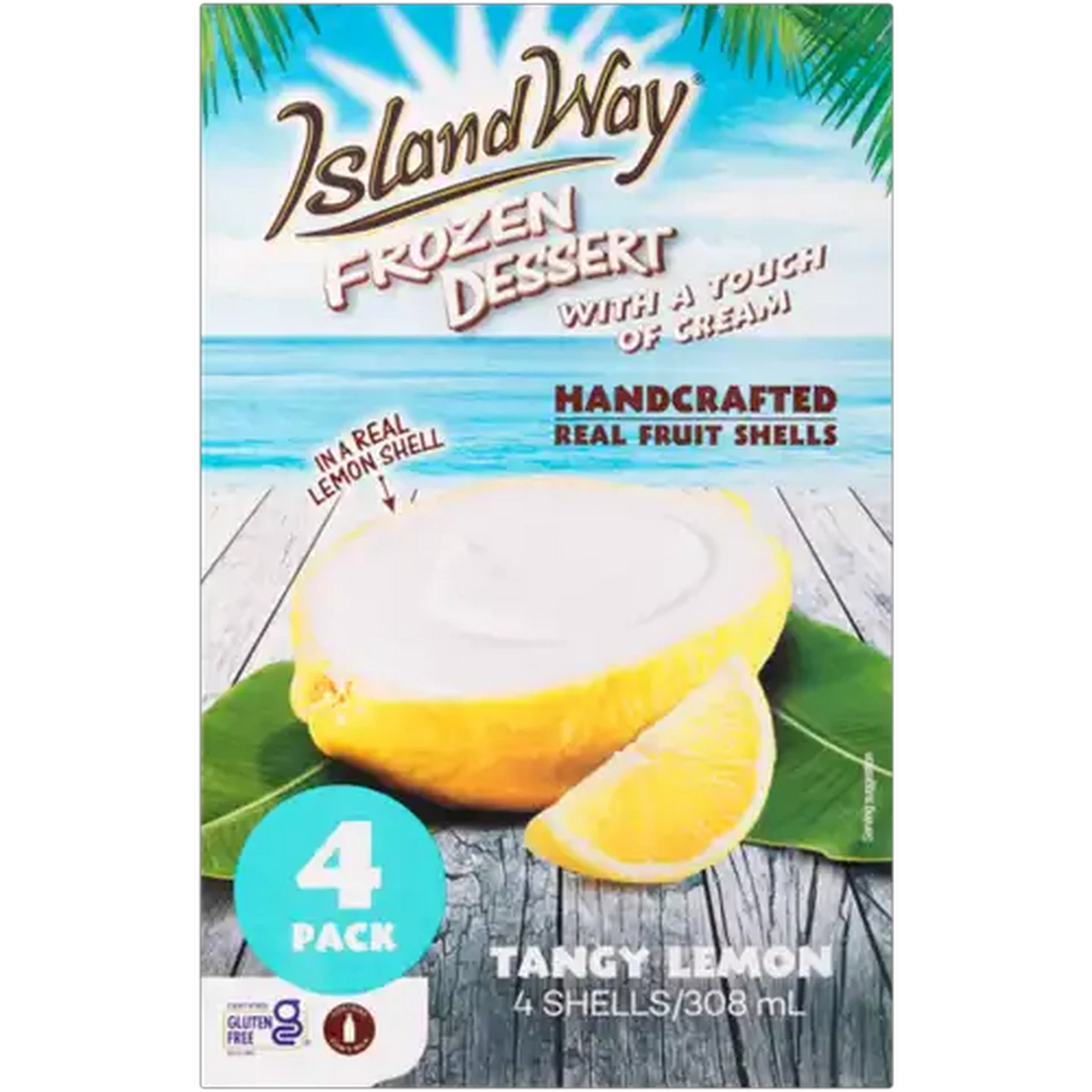 Image of Island Way Tangy Lemon Frozen Dessert 4 Pack