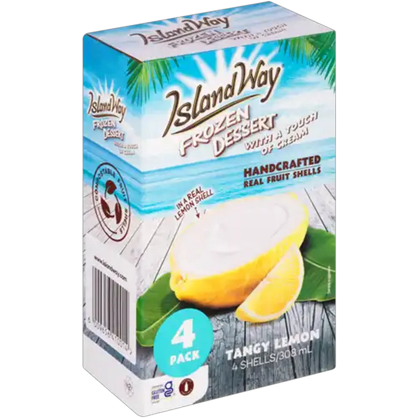 Image of Island Way Tangy Lemon Frozen Dessert 4 Pack