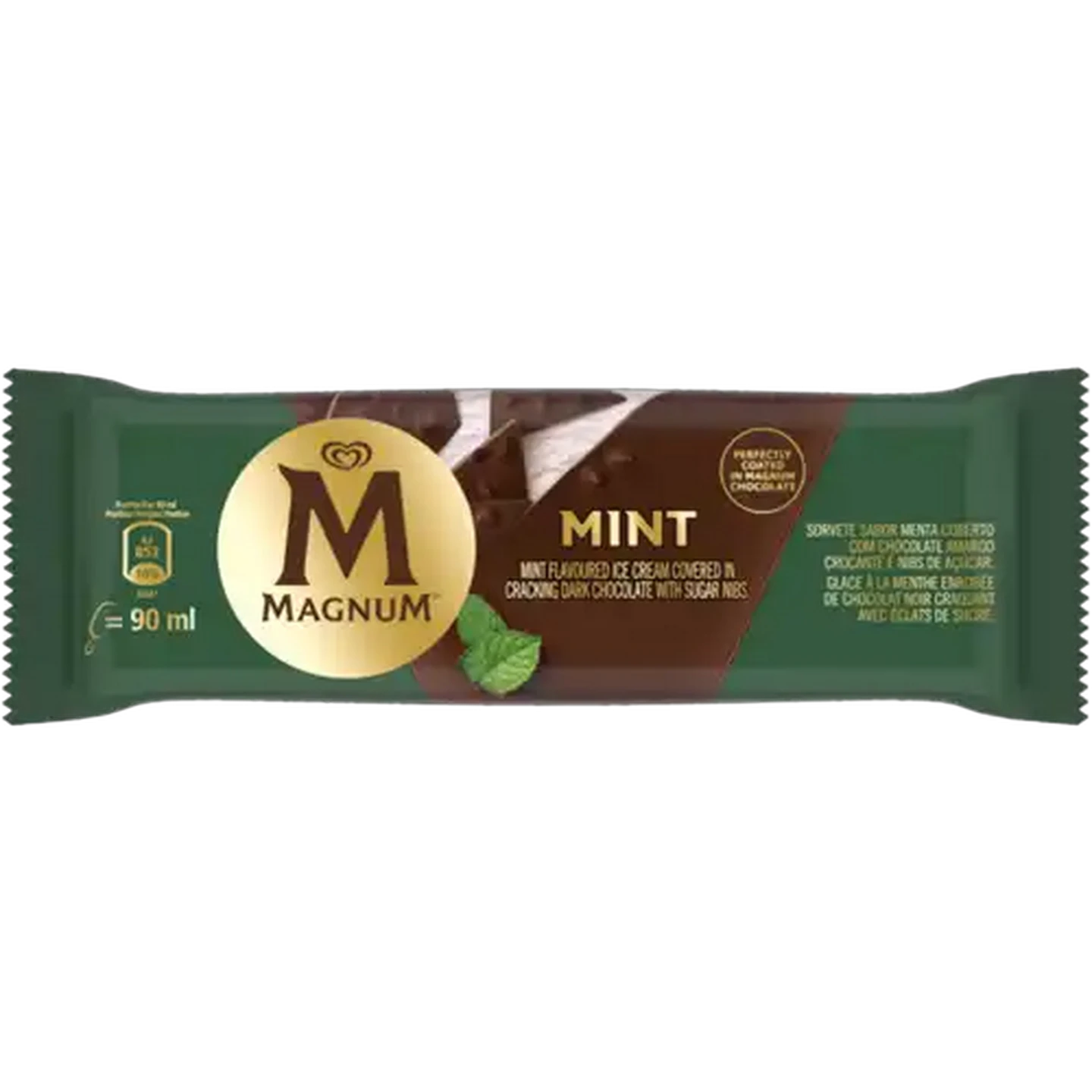 Image of Magnum Mint Flavoured Ice Cream Covered in Dark Chocolate 90ml