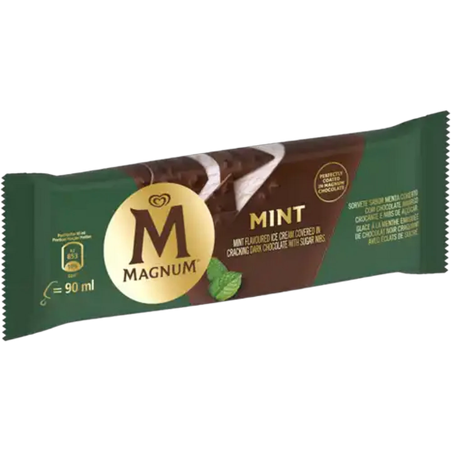 Image of Magnum Mint Flavoured Ice Cream Covered in Dark Chocolate 90ml