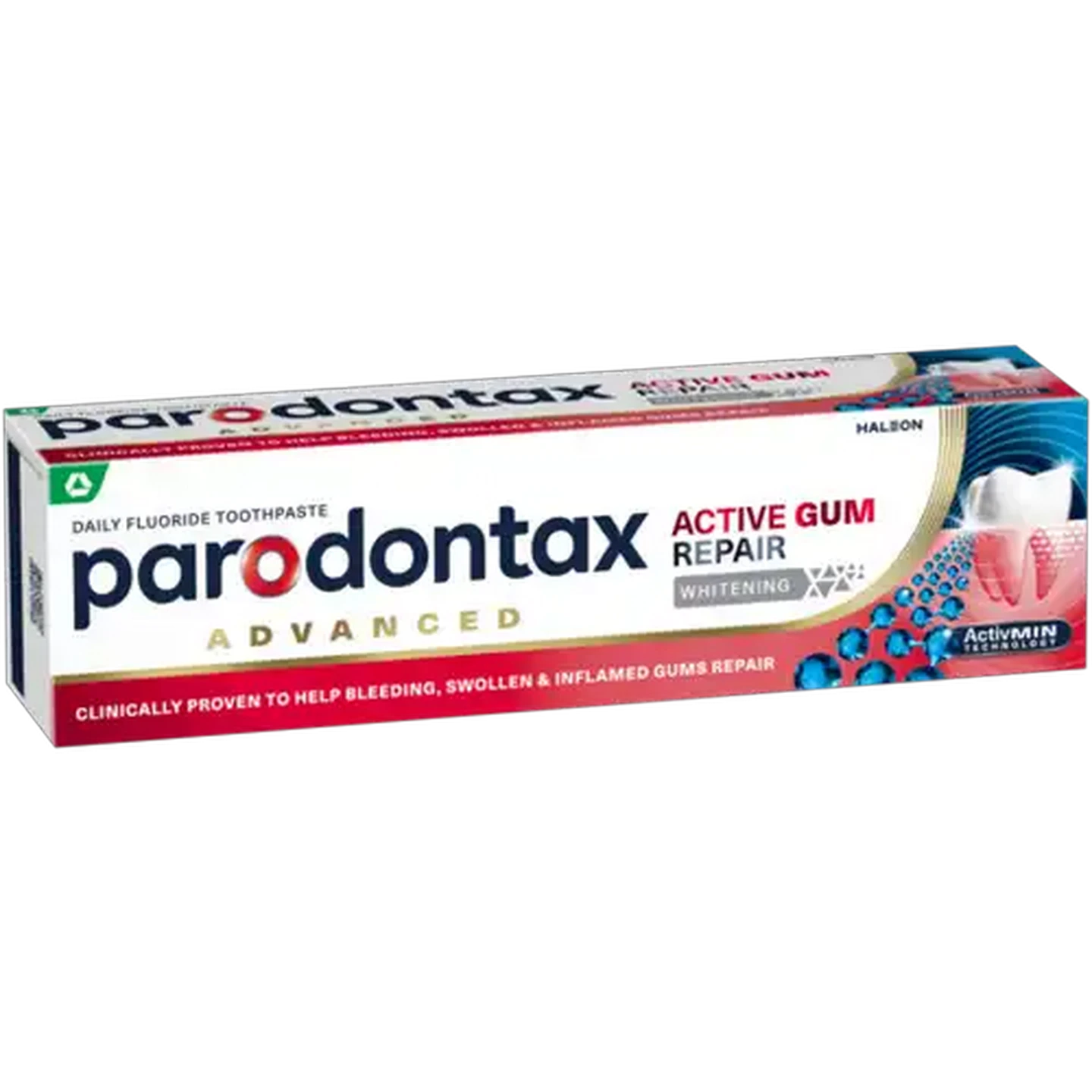Image of Parodontax Active Gum Repair Whitening Advanced Daily Fluoride Toothpaste 75ml