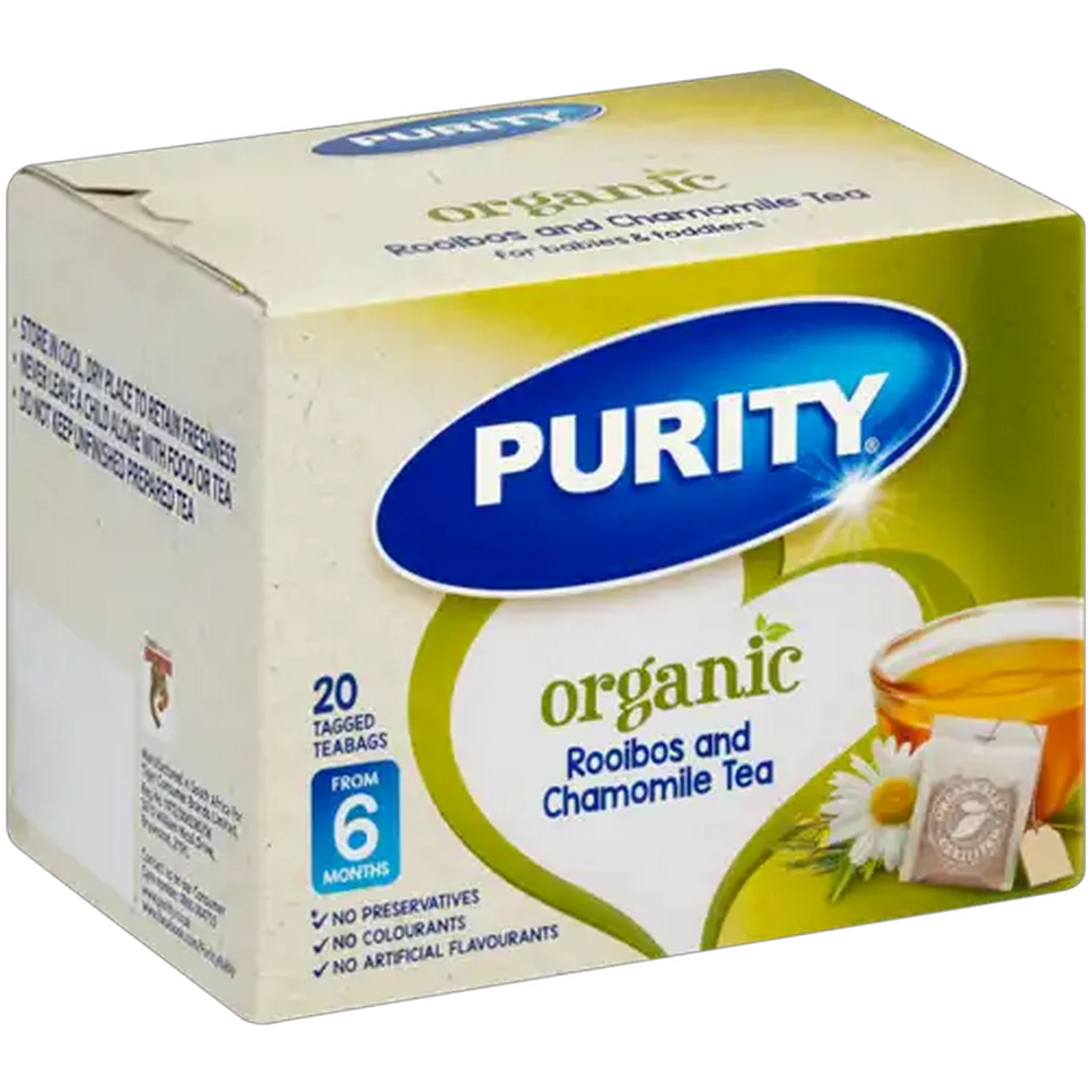 Image of PURITY Organic Rooibos & Chamomile Tea 20 Tagged Teabags