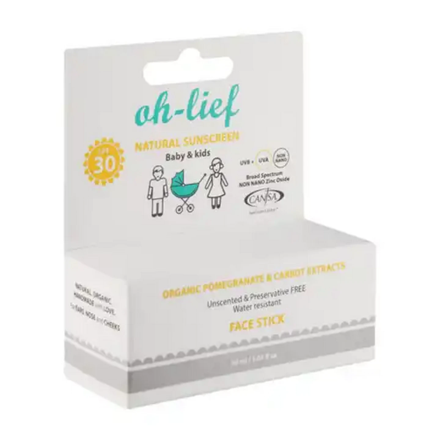 Image of Oh-Lief Natural Sunscreen SPF30 Face Stick 30ml