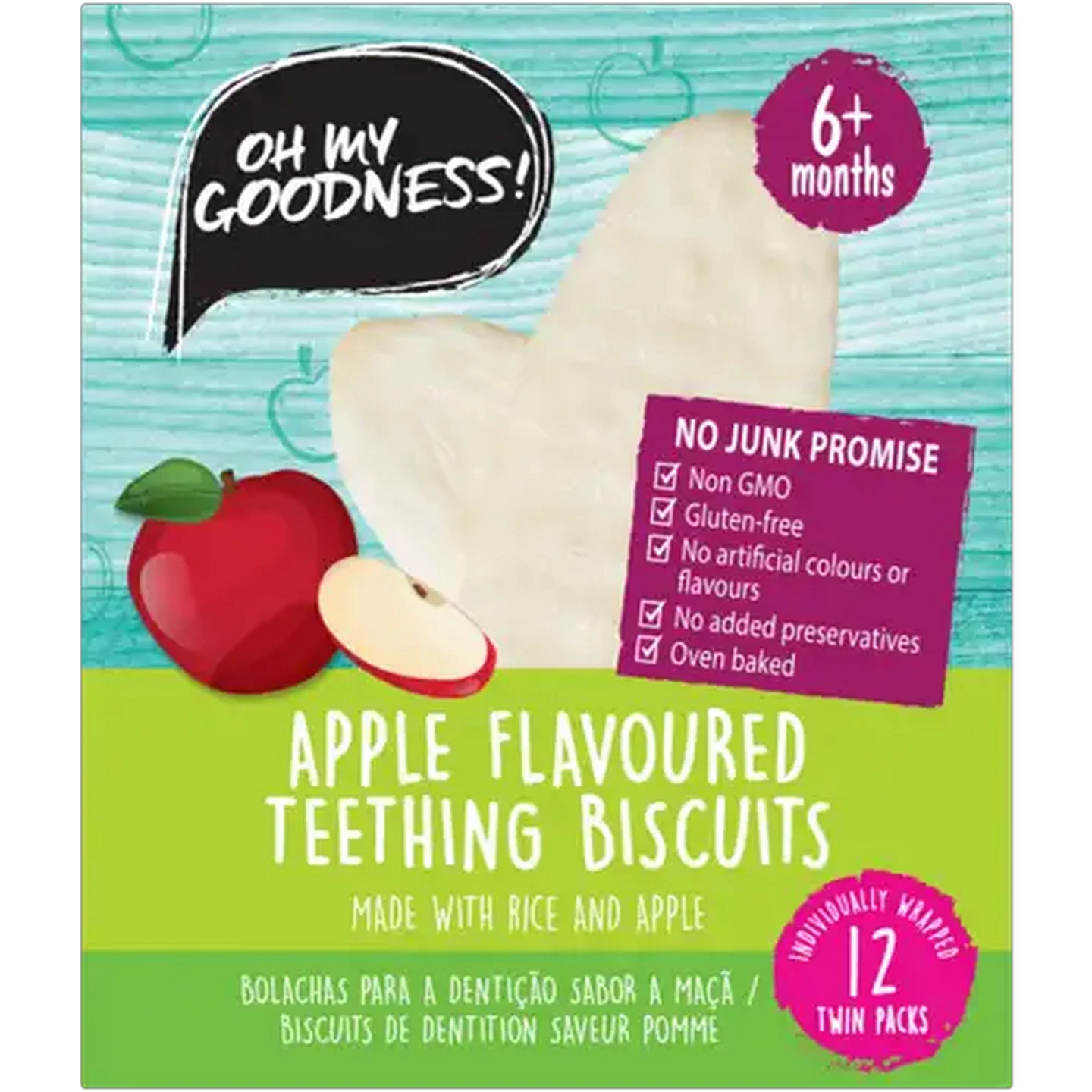 Image of Oh My Goodness! Apple Flavoured Teething Biscuits 50g
