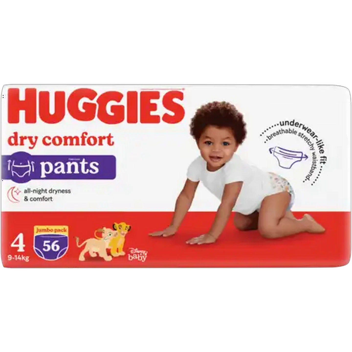 Image of Huggies Dry Comfort Size 4 Pants 56 Pack