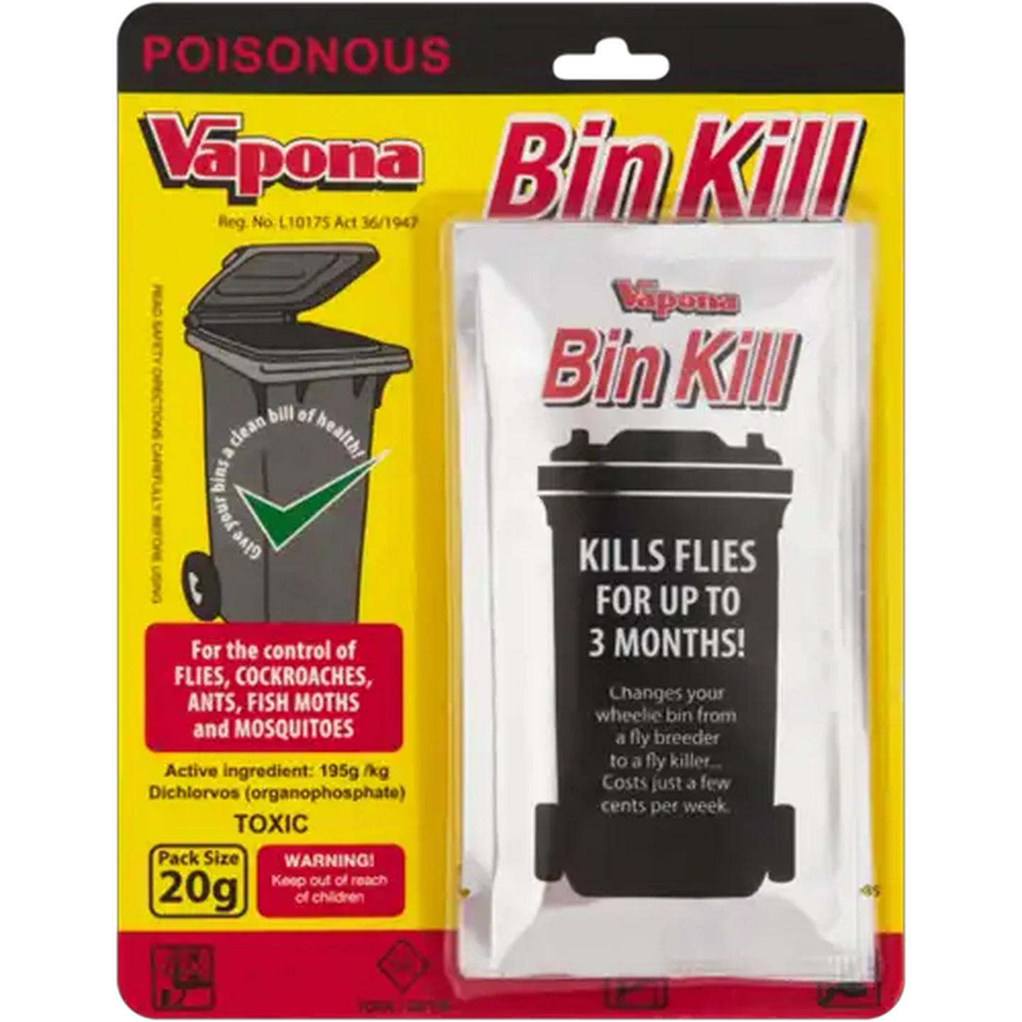 Image of Vapona Bin Kill Repellant 20g