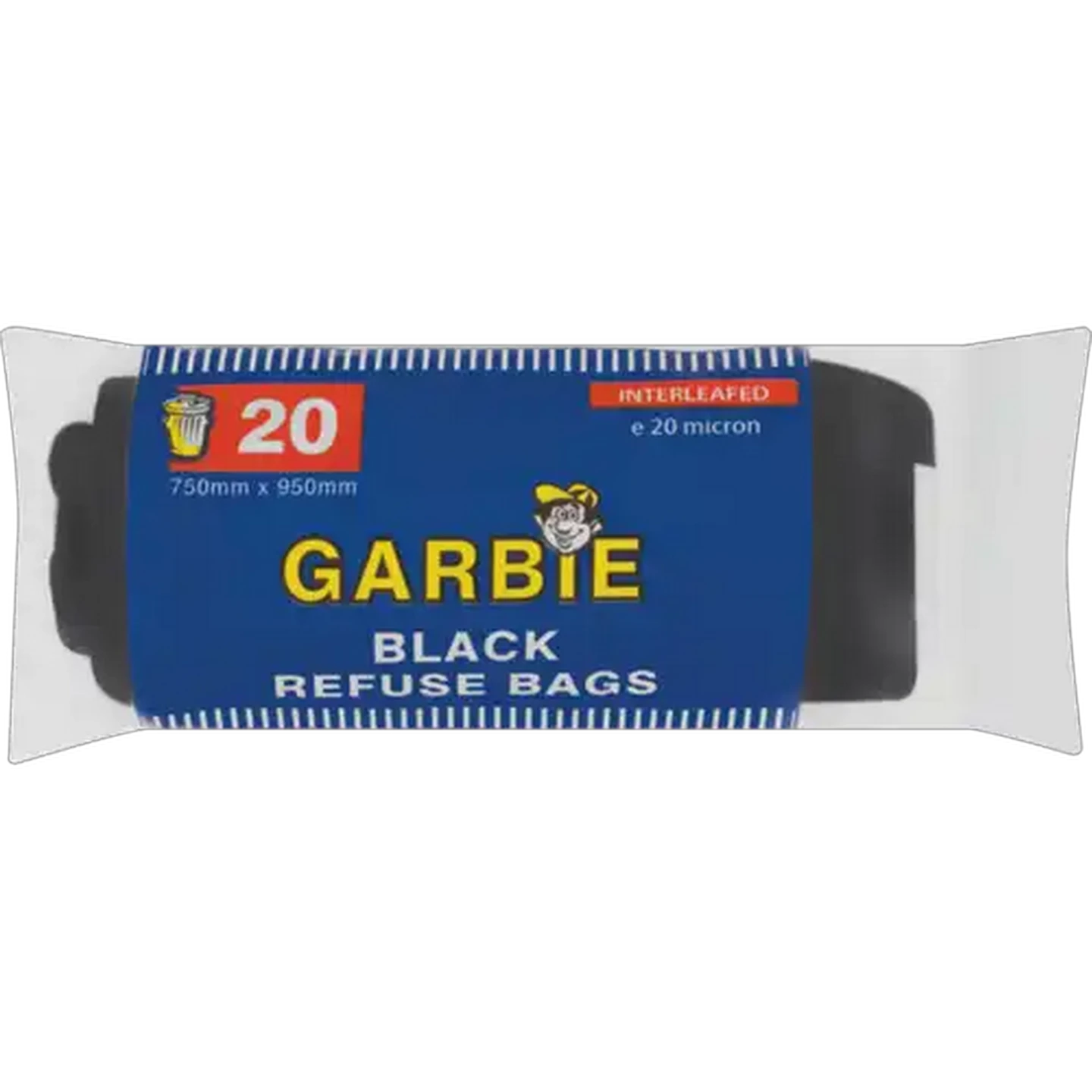 Image of Garbie 20 Pack Black Refuse Bags 750mm x 950mm