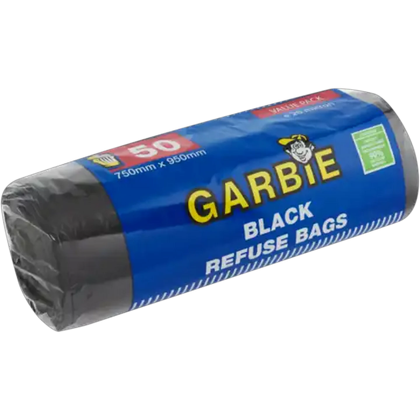 Image of Garbie 50 Pack Black Refuse Bags 750mm x 950mm