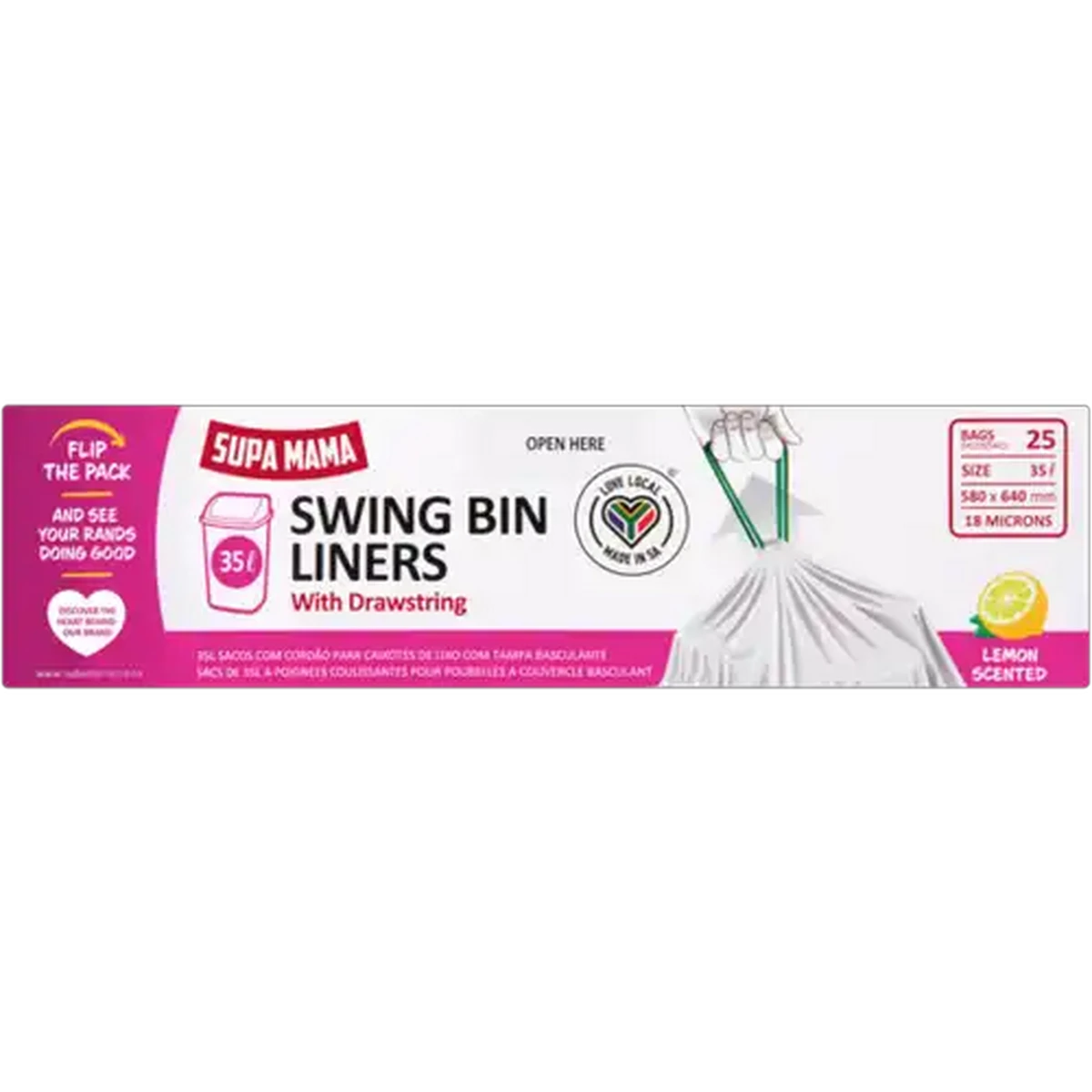 Checkers Sixty60 | Supa Mama Lemon Scented Swing Bin Liners with