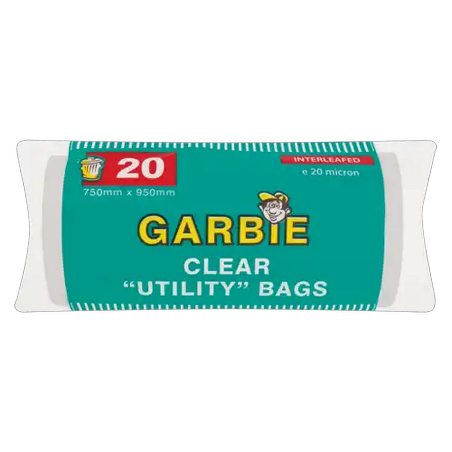 Image of Garbie 20 Pack Clear Utility Refuse Bags 750mm x 950mm