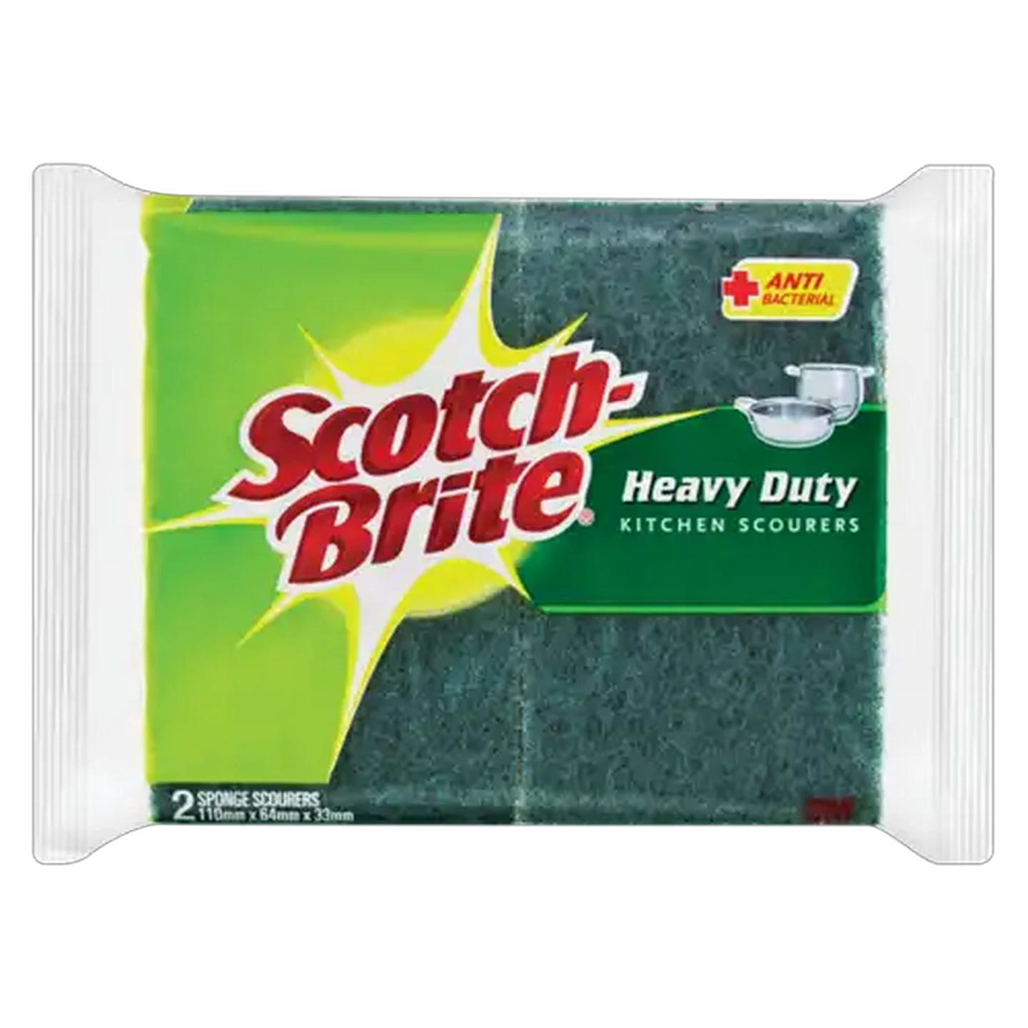 Image of Scotch-Brite Heavy Duty Kitchen Scourers 2 Pack