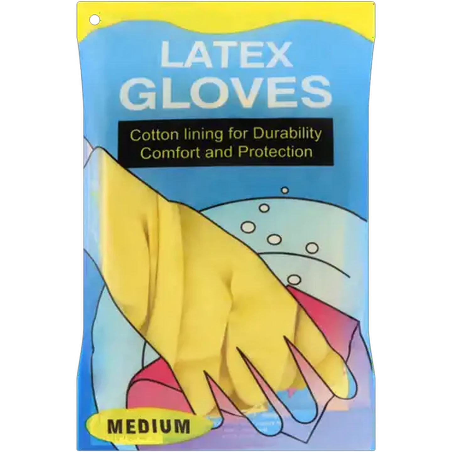 Image of Medium Yellow Latex Gloves