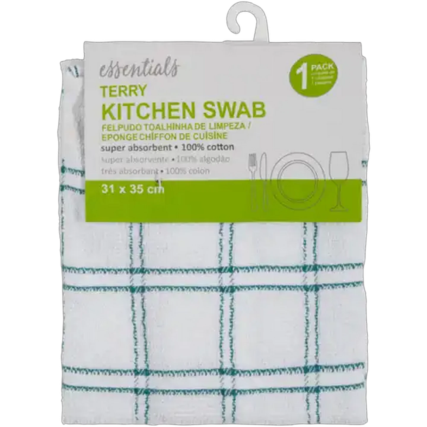 Image of Essentials Terry Zorra Kitchen Swab (Colour May Vary)