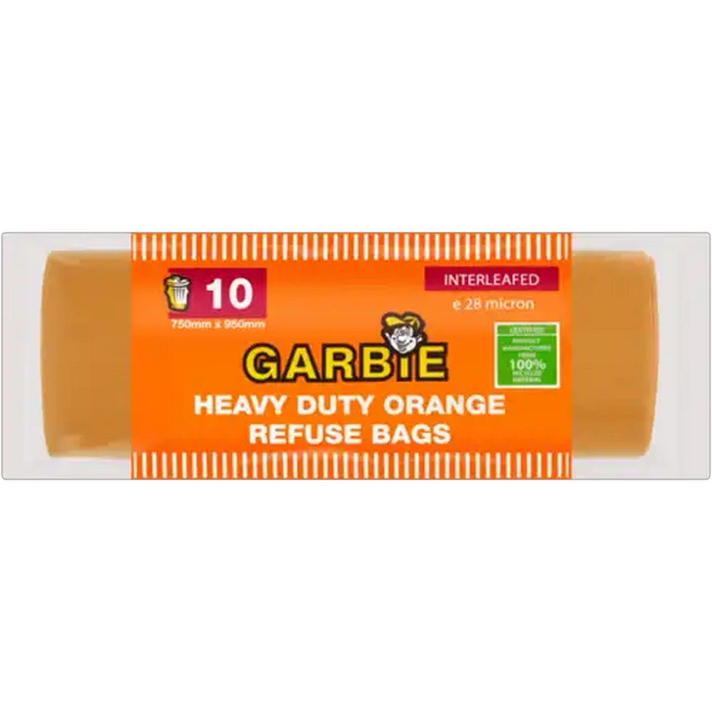 Image of Garbie Orange Heavy Duty Refuse Bags 10s