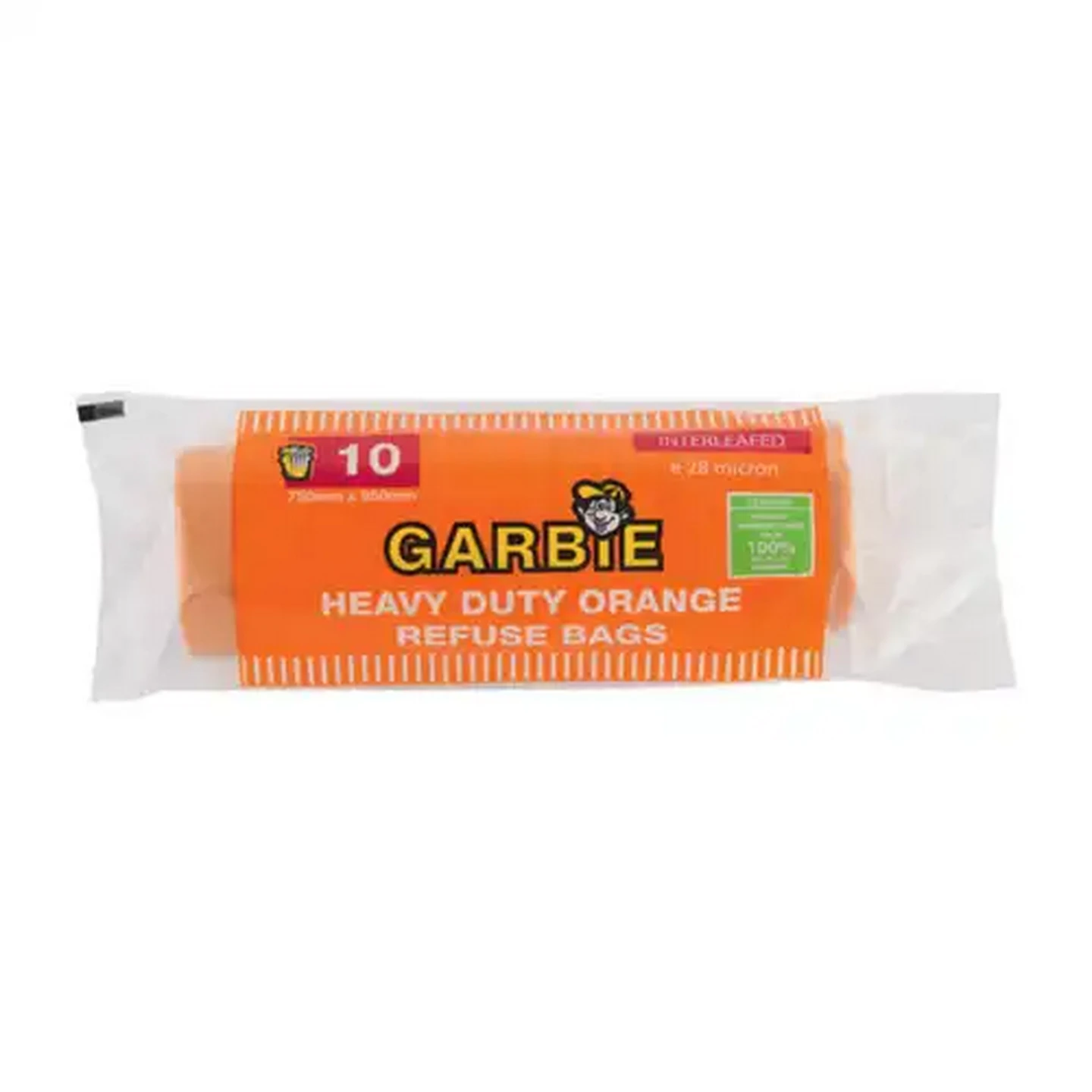 Image of Garbie Orange Heavy Duty Refuse Bags 10s