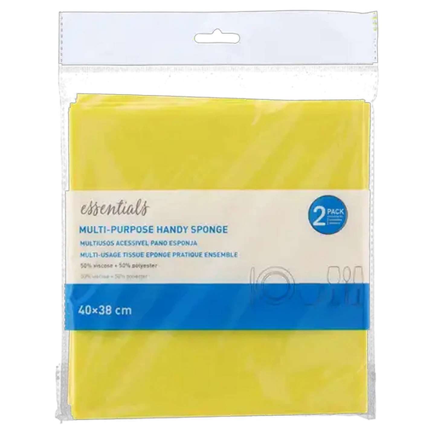 Image of Essentials Multi Purpose Cleaning Cloth 2-Pack