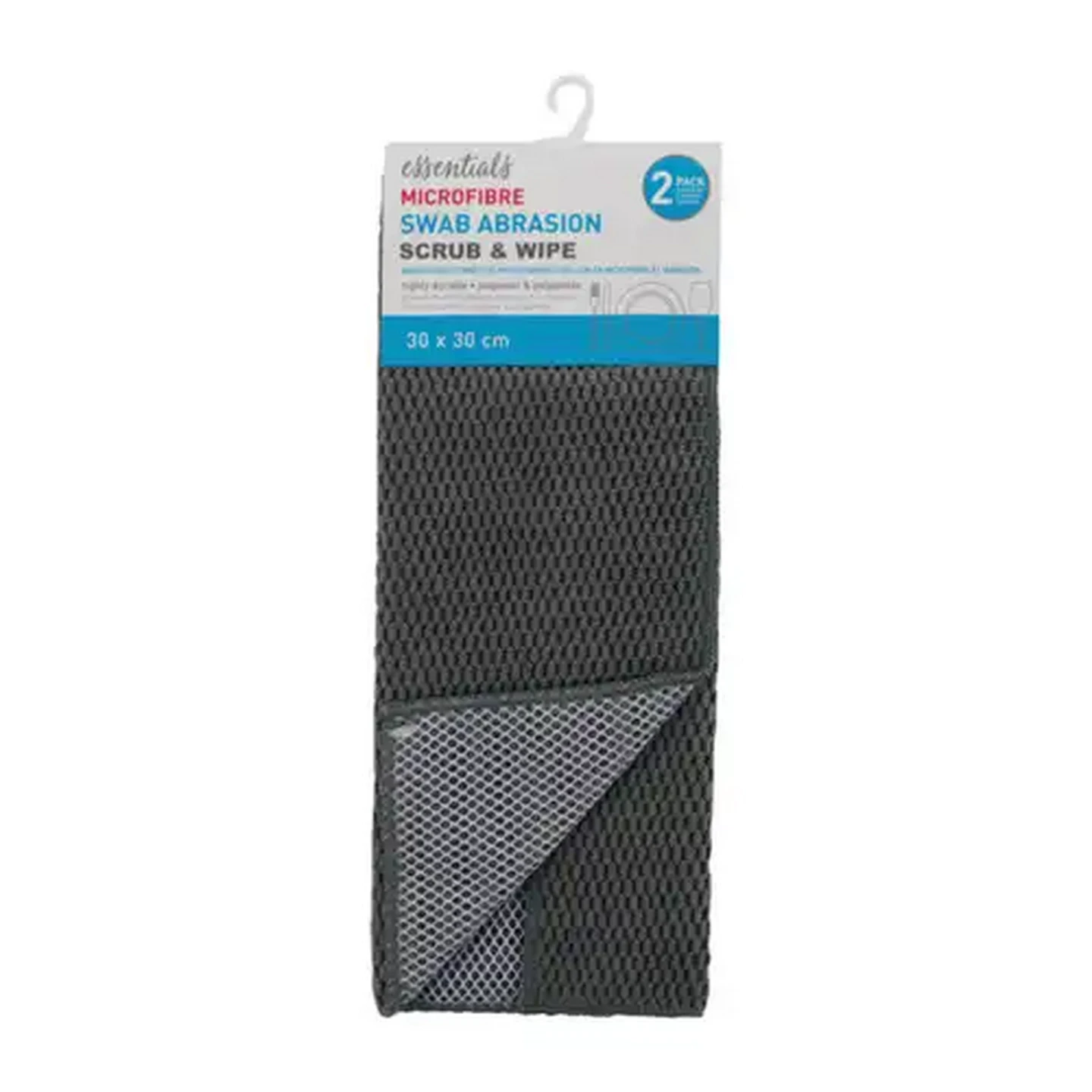 Image of Essentials Microfibre Swab Abrasion Cloths 2-Pack (Colour May Vary)