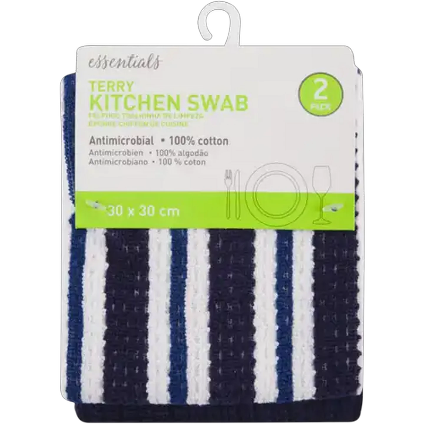 Image of Essentials Anti-bacterial Swab Set 2-Pack (Colour May Vary)