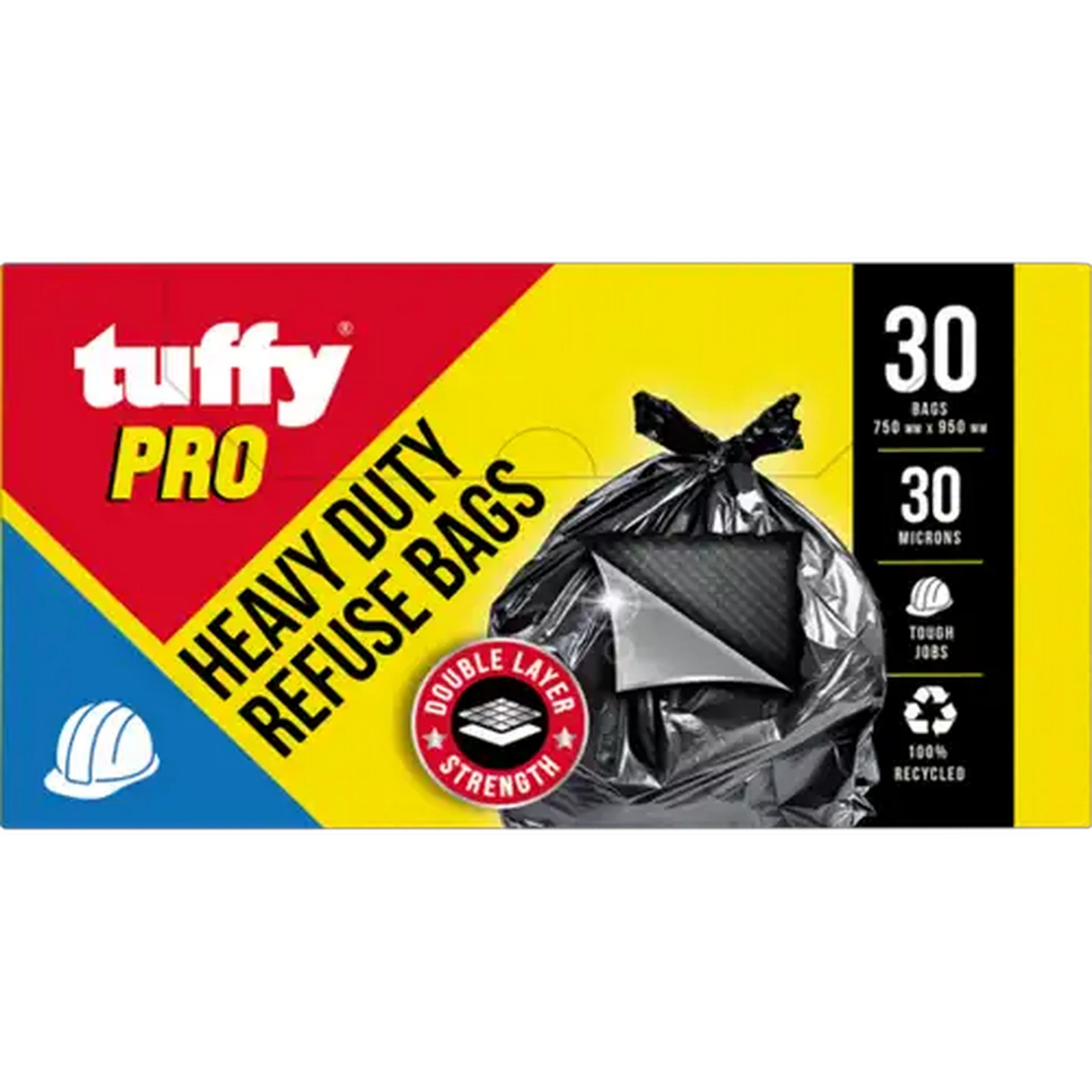 Image of Tuffy Pro 30 Pack Heavy Duty Refuse Bags 750mm x 950mm