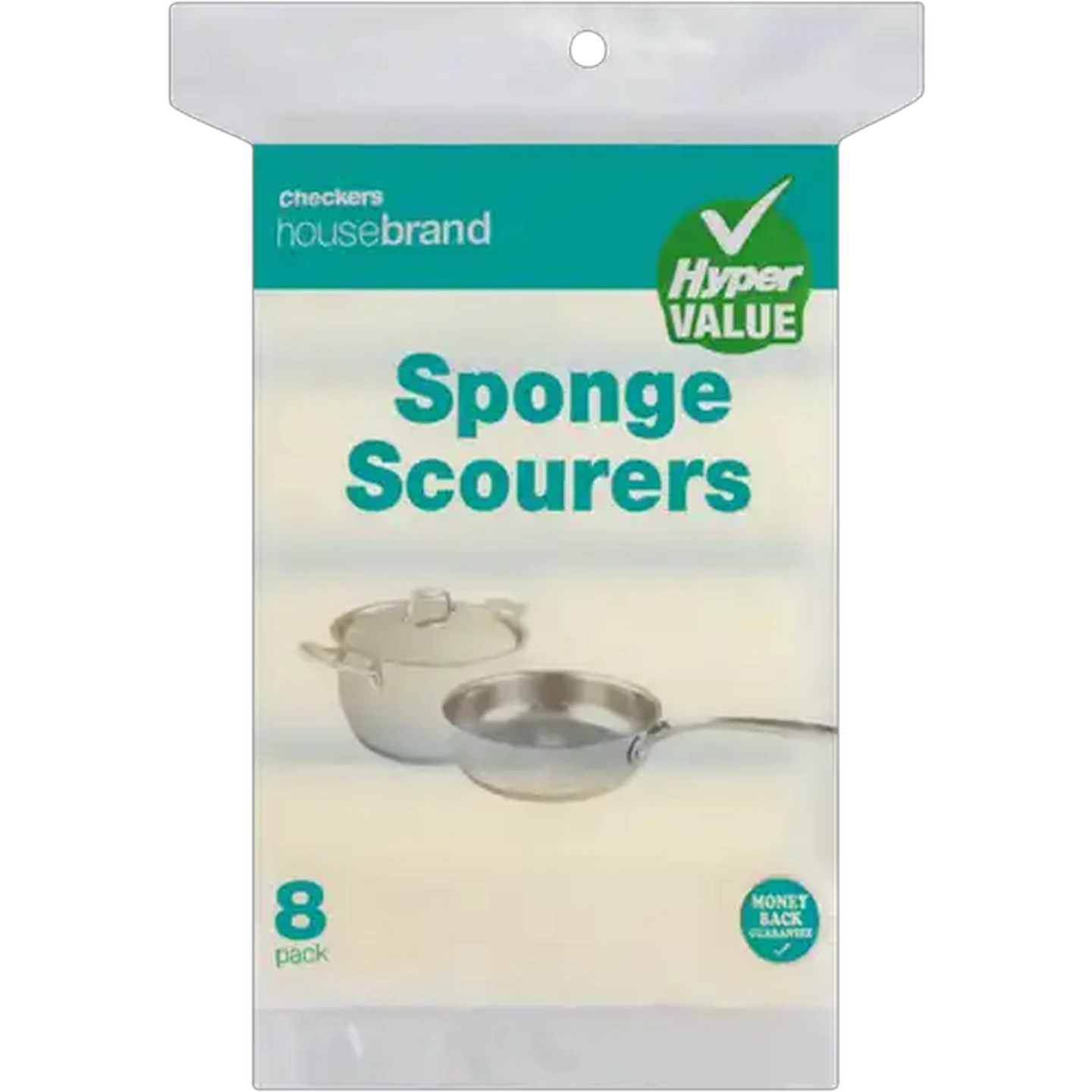Image of Checkers Housebrand Sponge Scourers 8 Pack