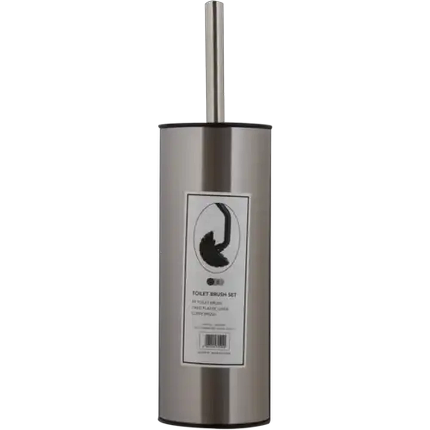 Image of Curve Steel Grey Toilet Brush Set