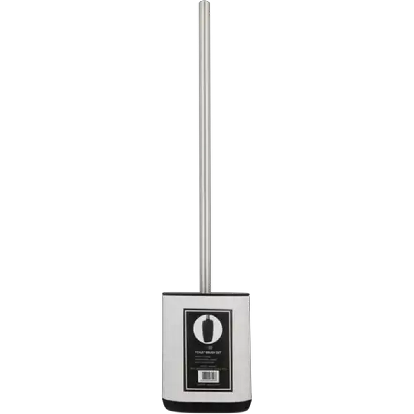 Image of Oval Black & White Toilet Brush Set