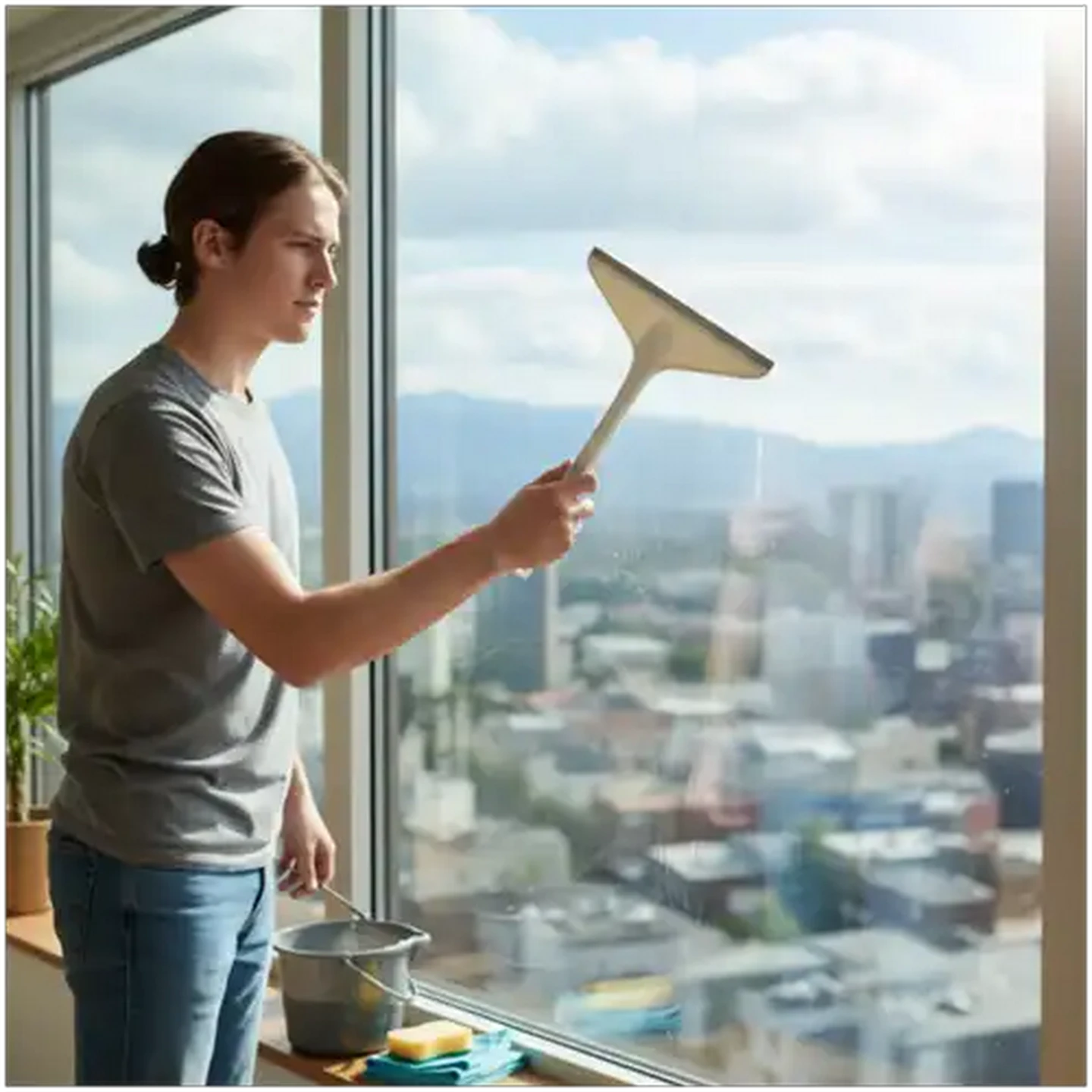 Image of Spotless Grey Window Squeegee