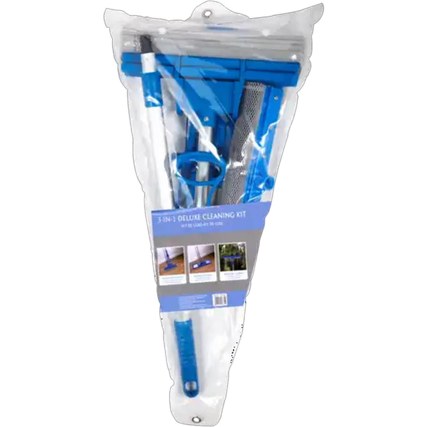 Image of Blue 3 In 1 Deluxe Cleaning Kit 4 Piece