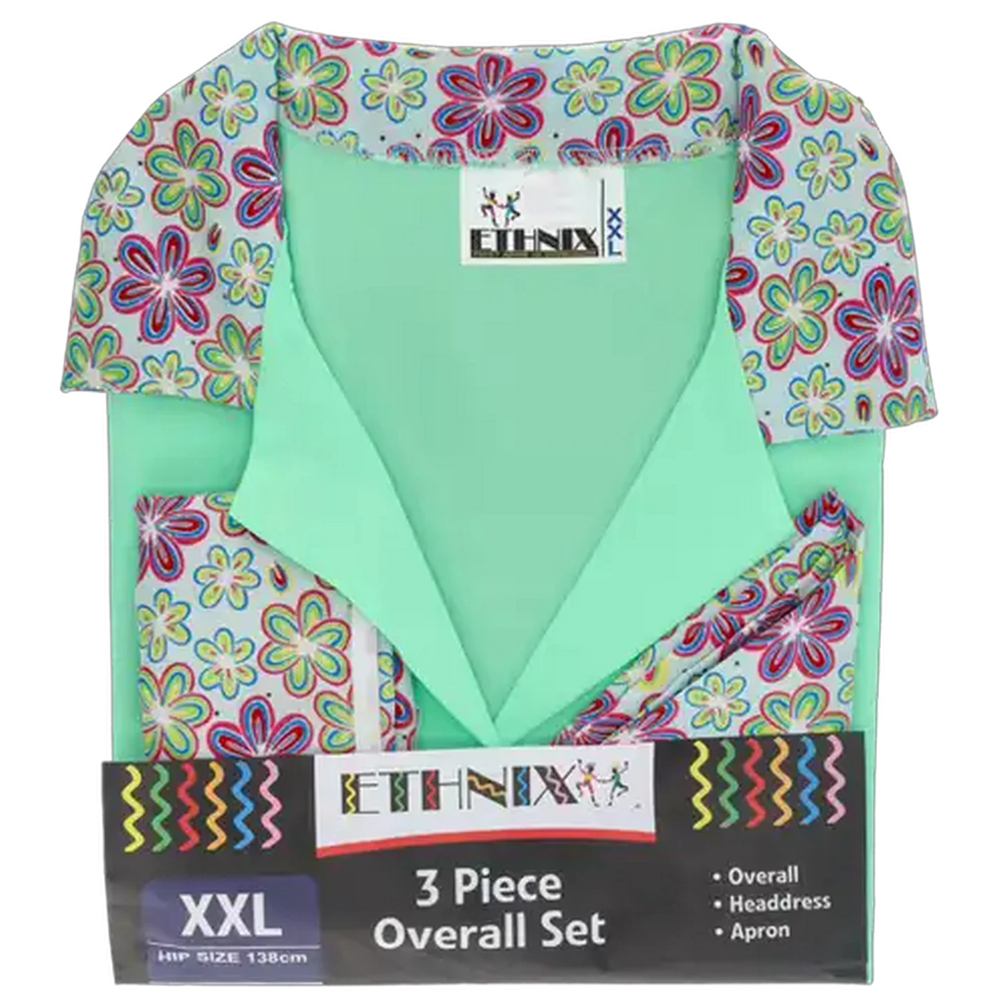 Image of Ethnix Ladies Extra Extra Large Overall Set 3 Piece