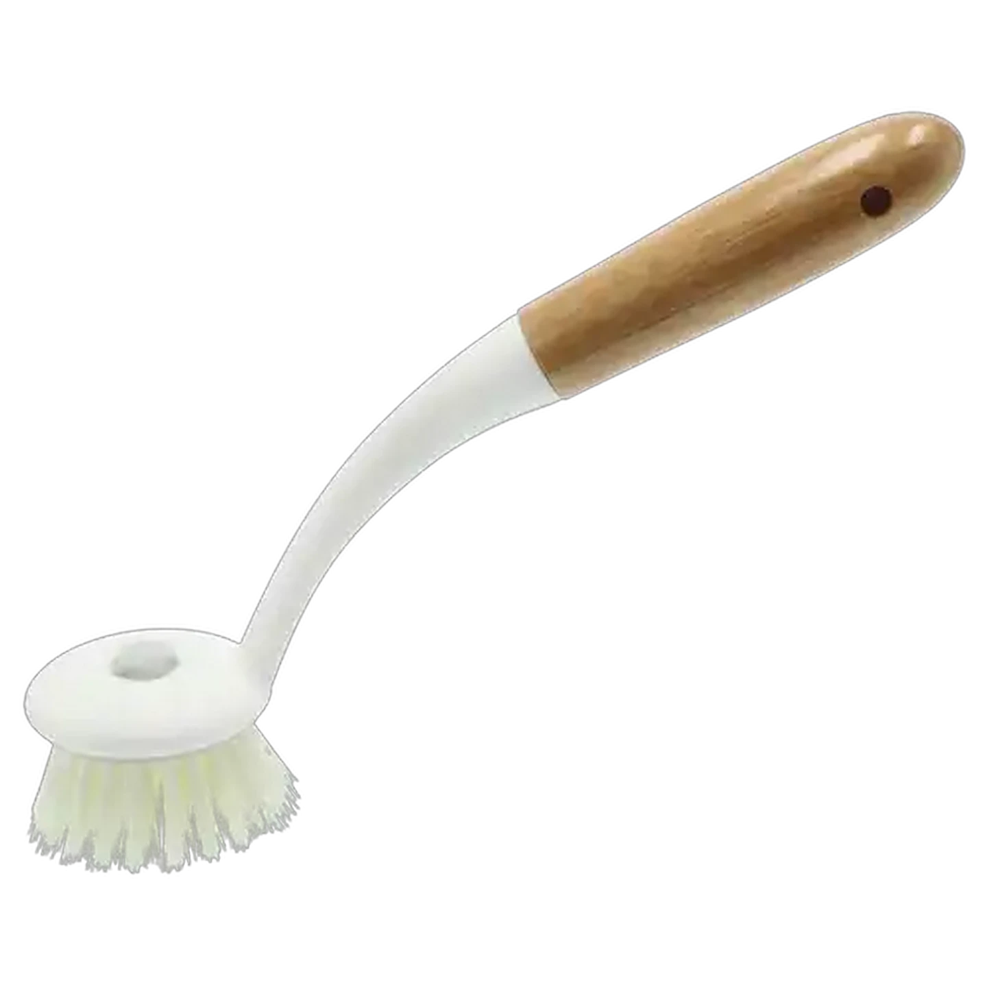 Image of Bamboo White Round Dish Brush