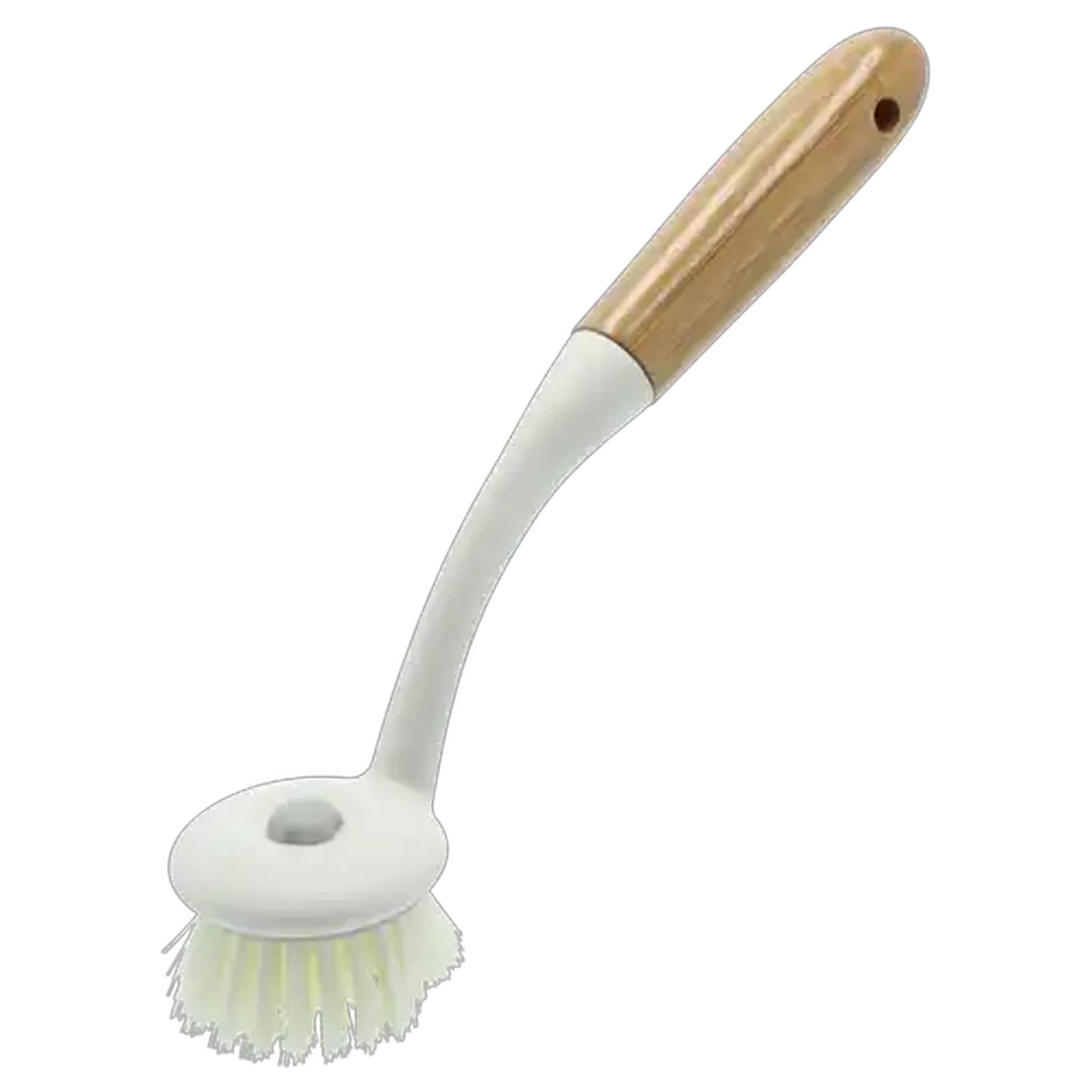 Image of Bamboo White Round Dish Brush