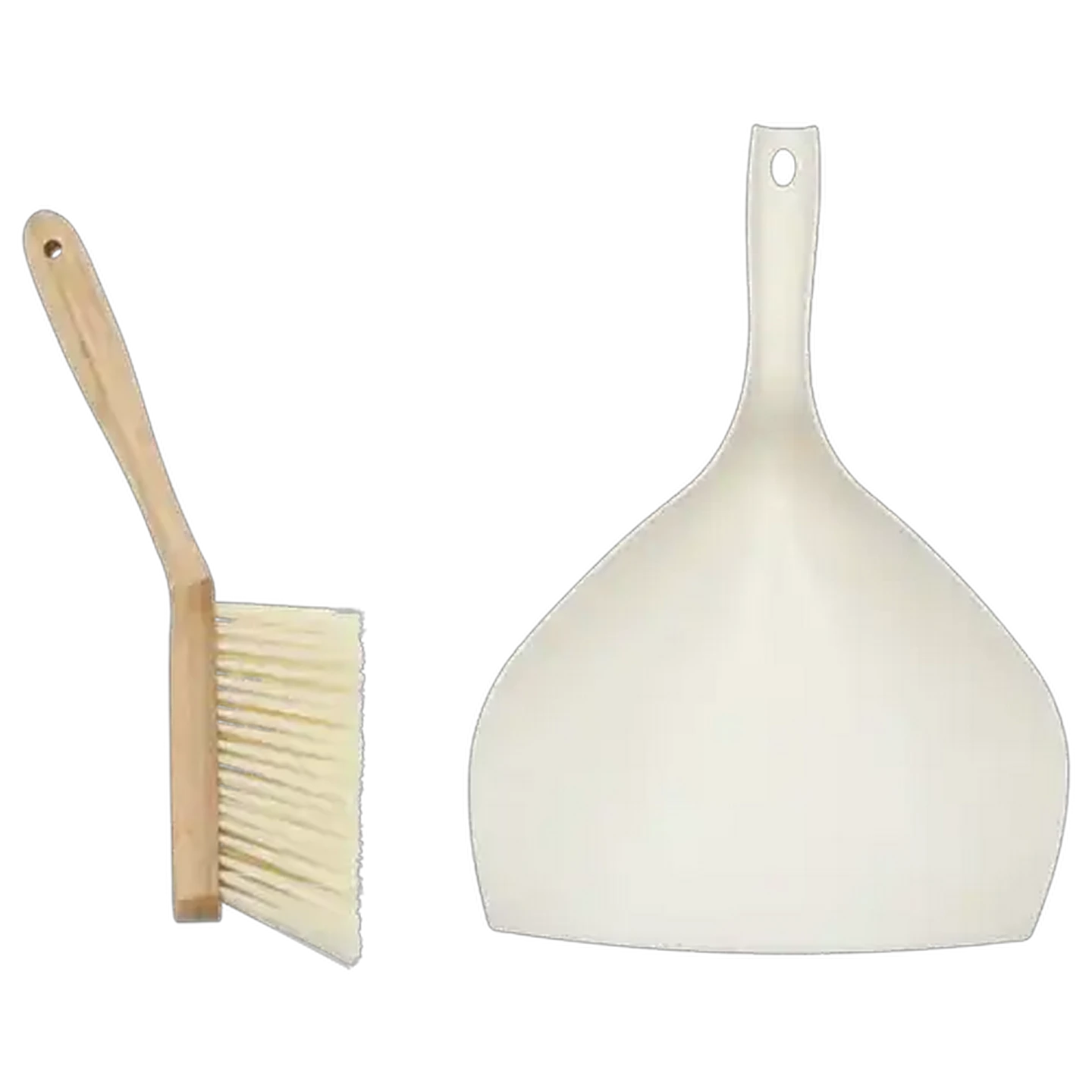 Image of Bamboo White Dustpan & Brush Set