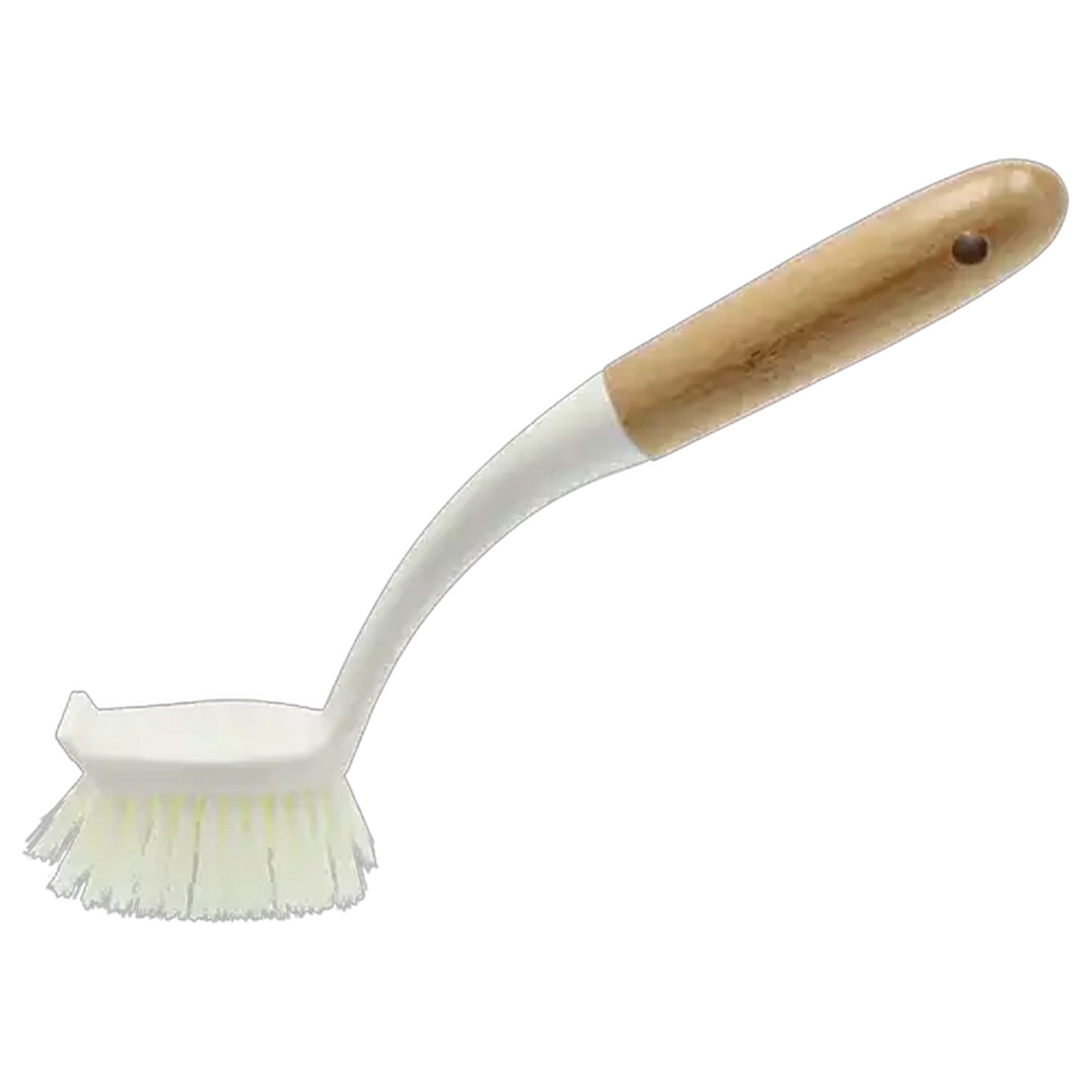 Image of Bamboo White With Scraper Dish Brush