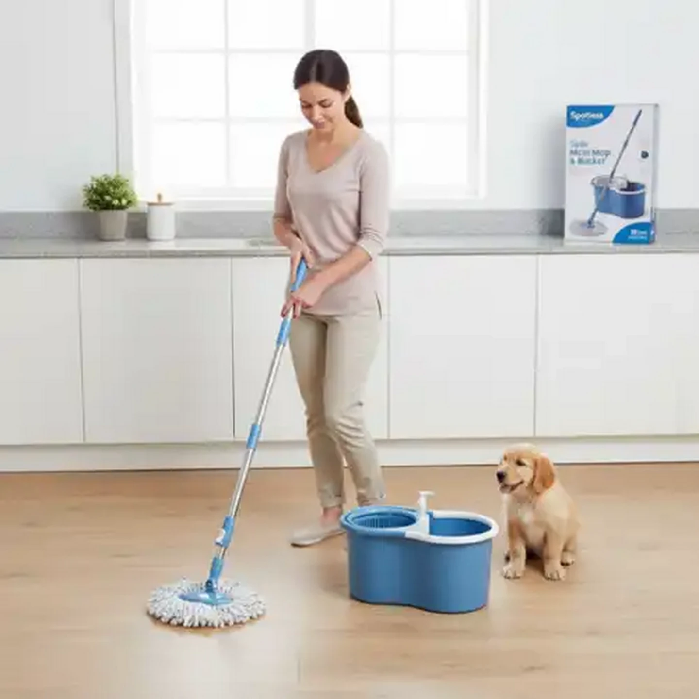 Image of Spotless Spin Mop & Bucket