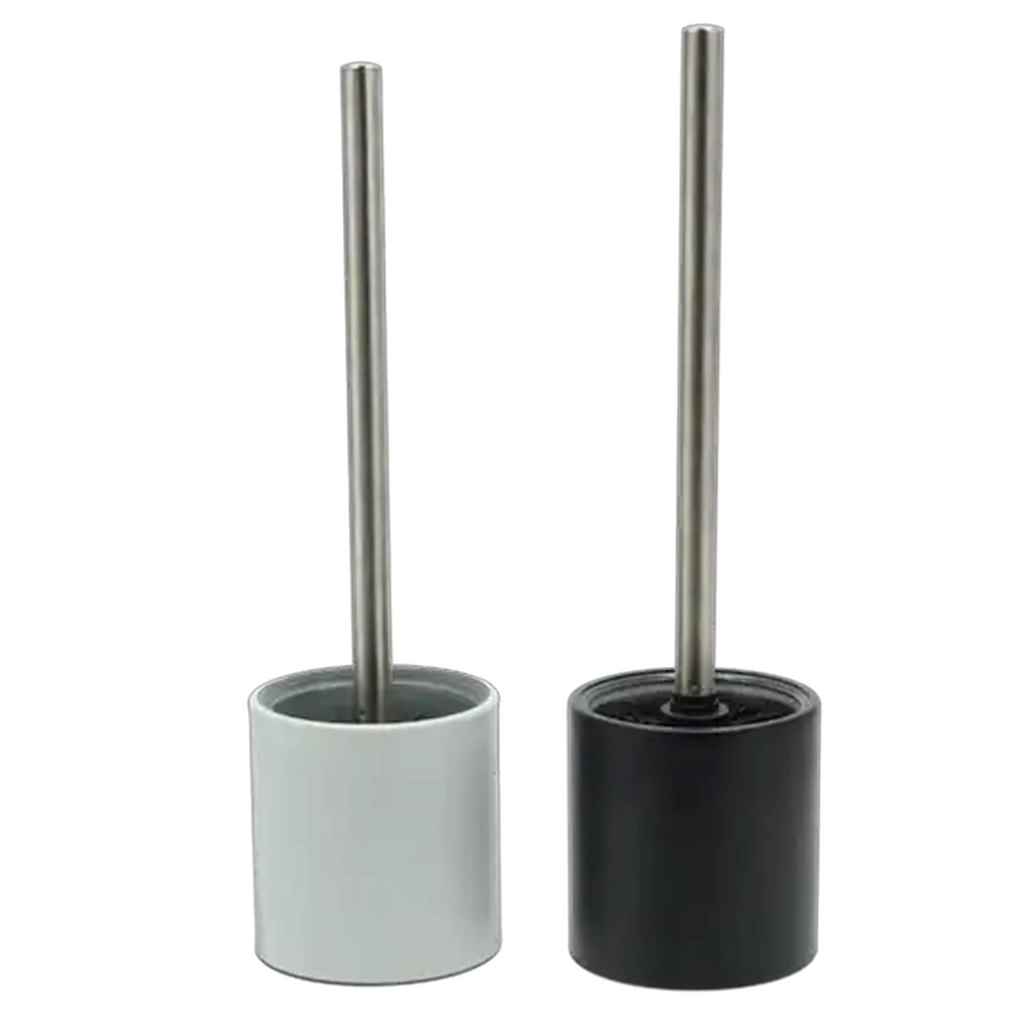 Image of Matte Black or White Toilet Brush Set (Colour May Vary)