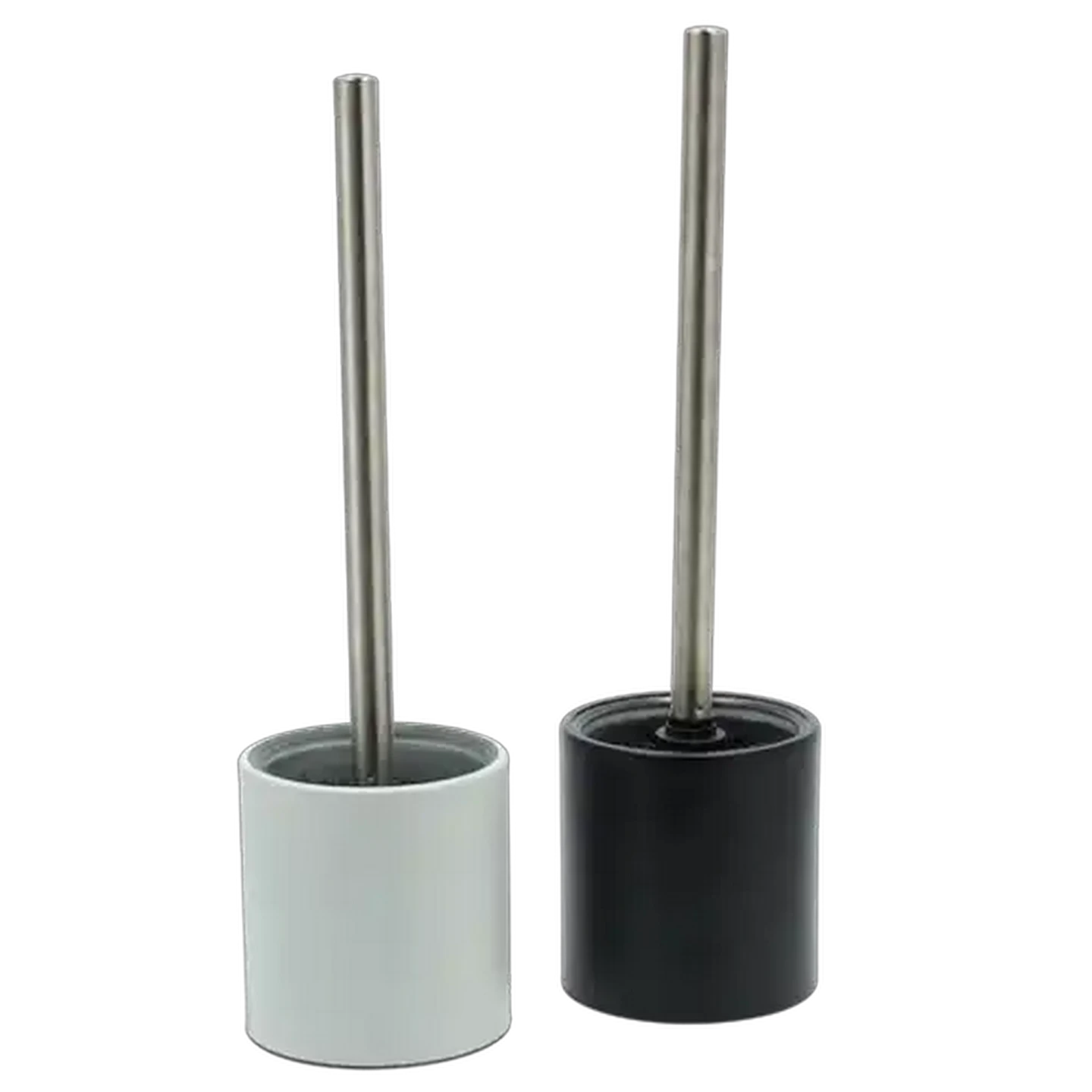 Image of Matte Black or White Toilet Brush Set (Colour May Vary)