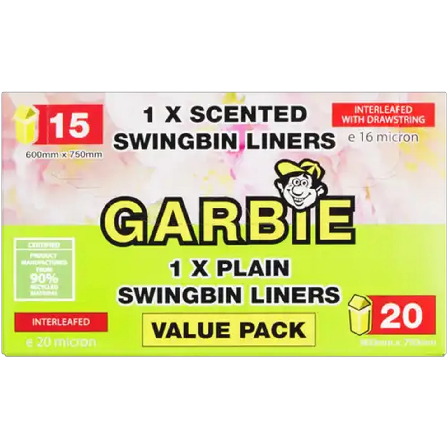 Image of Garbie Plain & Scented Swingbin Liners 35 Pack