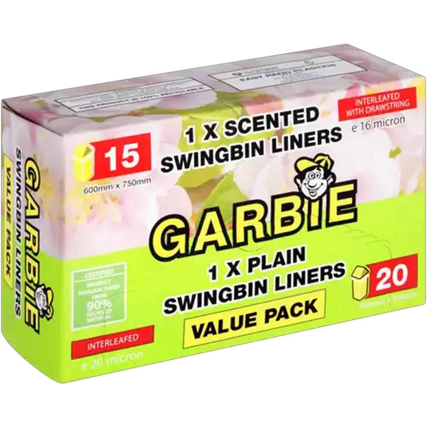 Image of Garbie Plain & Scented Swingbin Liners 35 Pack