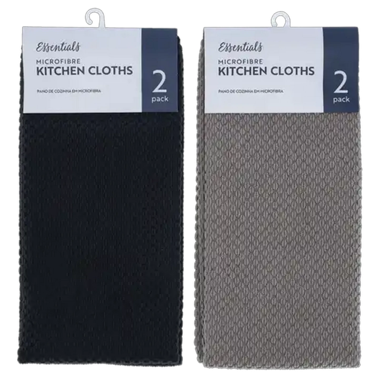 Image of Essentials Microfibre Kitchen Cloths 2-Pack 40 x 60cm (Colour May Vary)