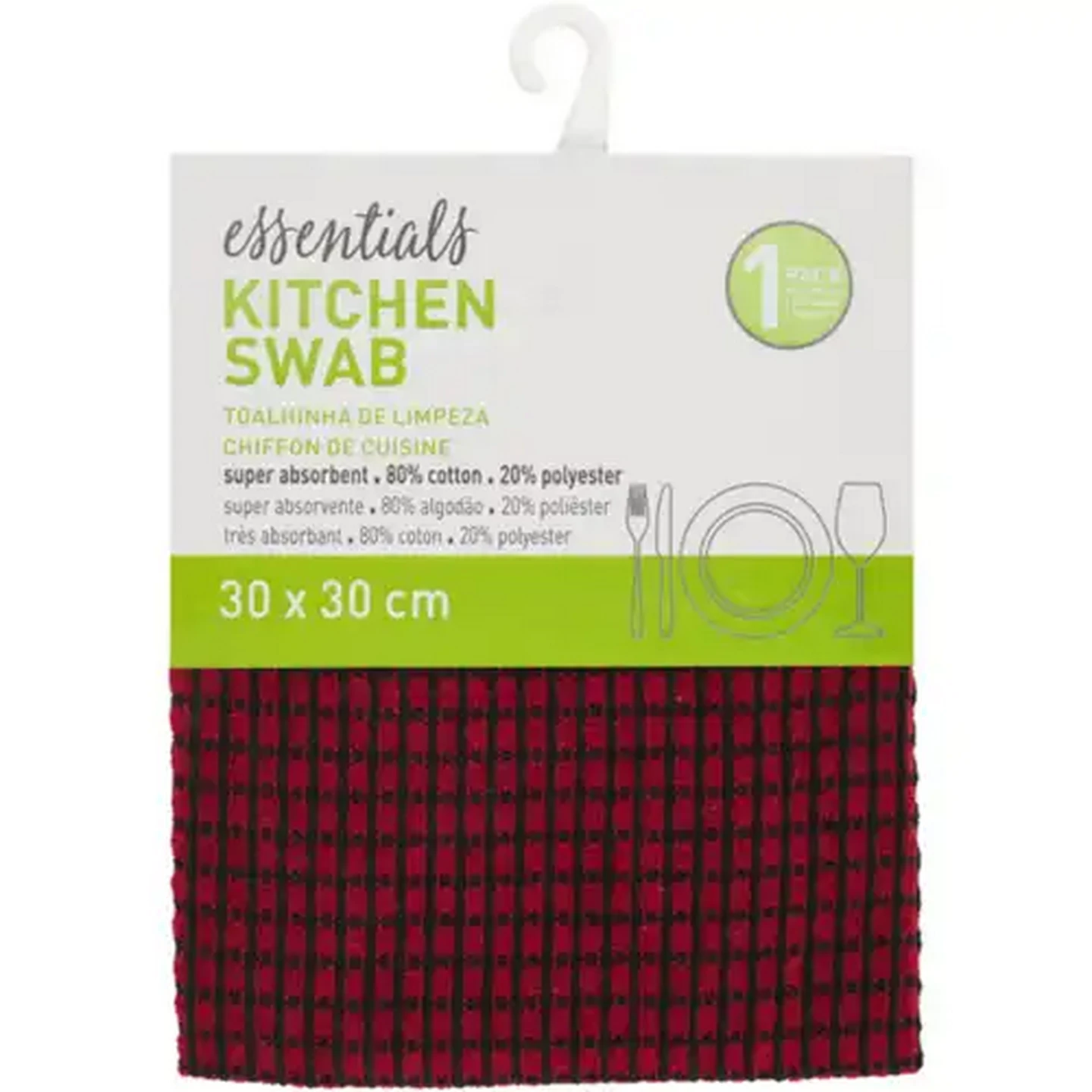 Image of Essentials Red Kitchen Swab