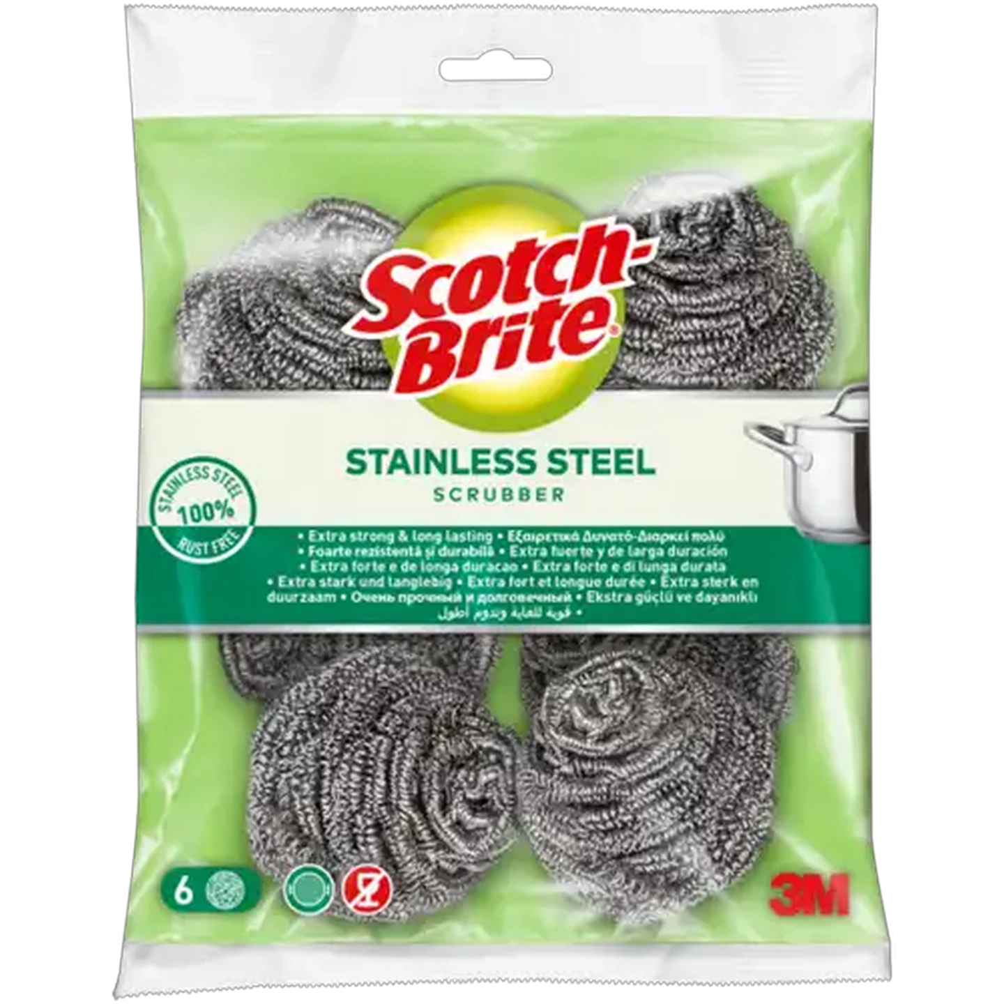 Image of Scotch-Brite Stainless Steel Scrubber 6 Pack