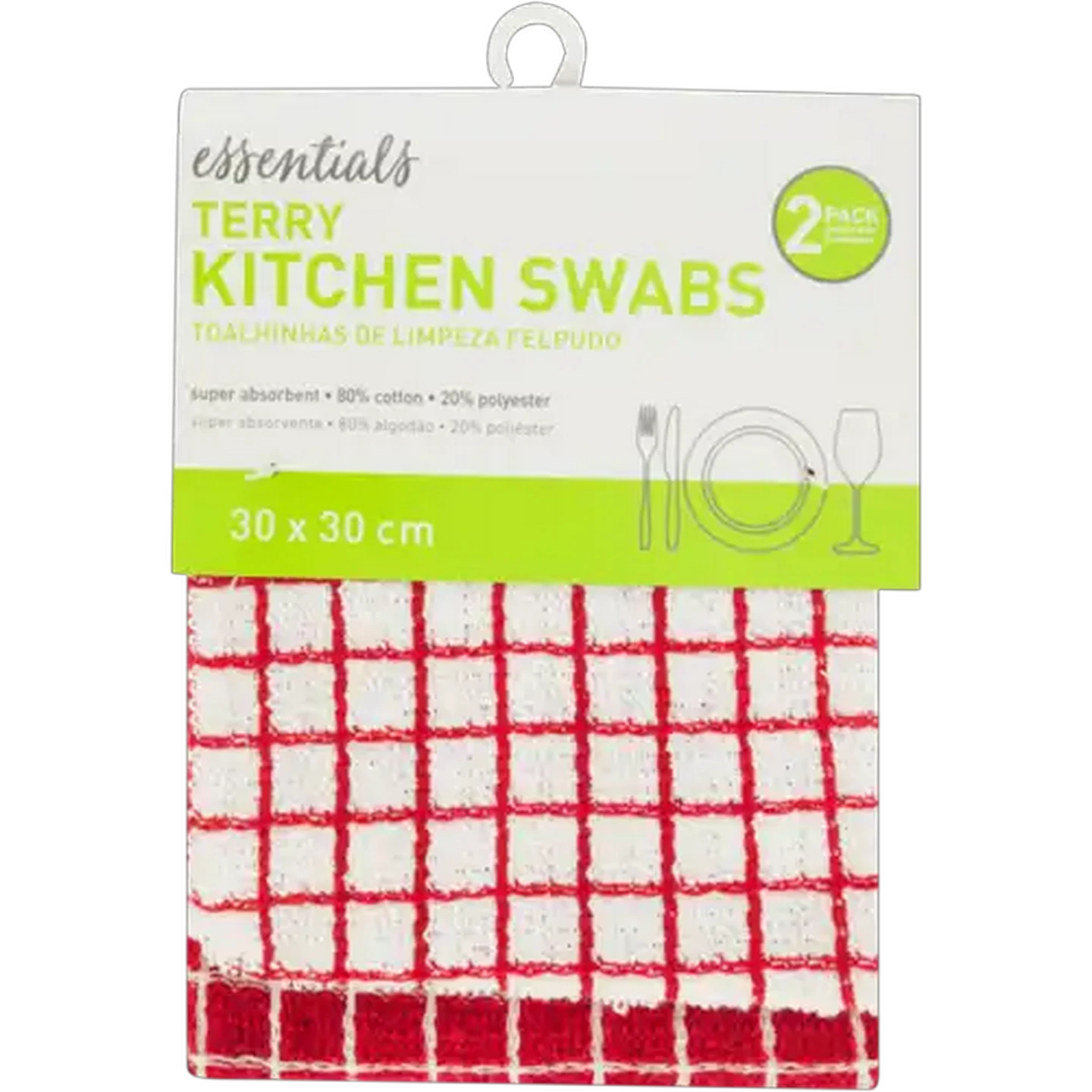 Image of Essentials Terry Kitchen Swabs 2-Pack