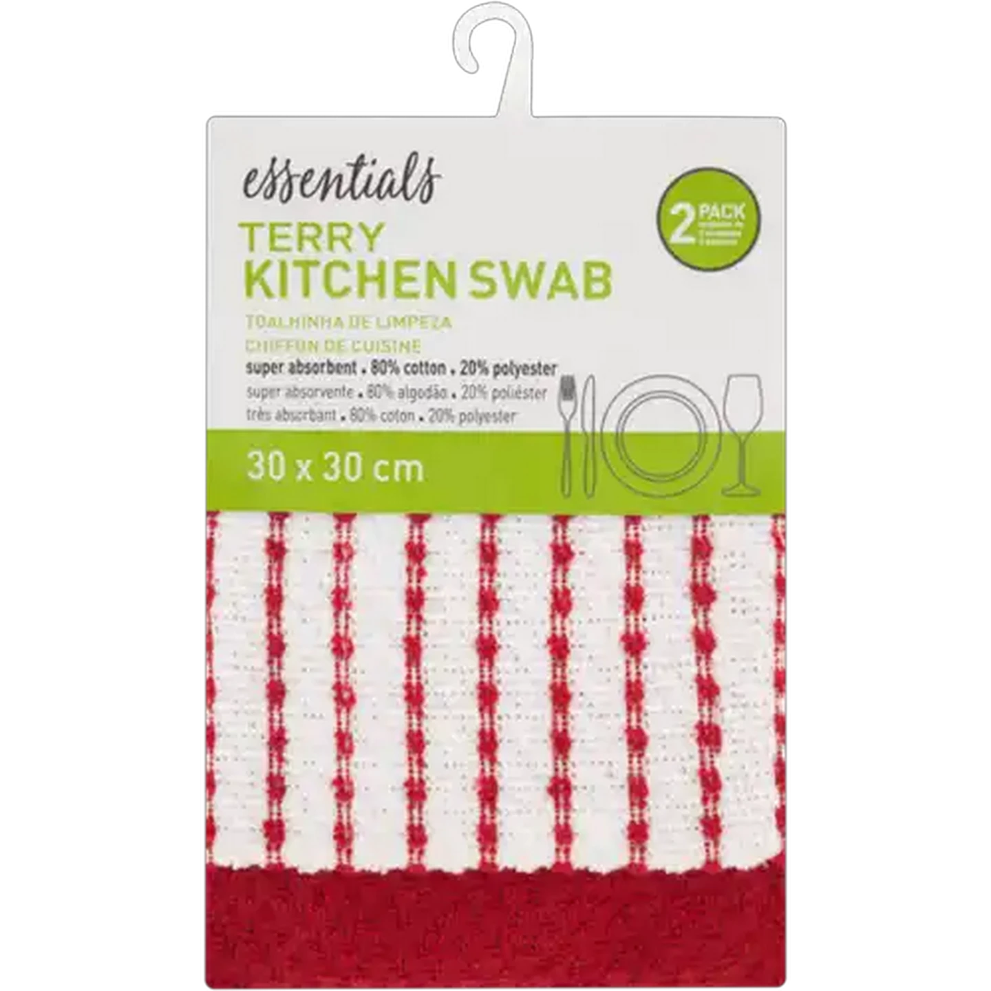Image of Essentials Terry Kitchen Swab 2-Pack