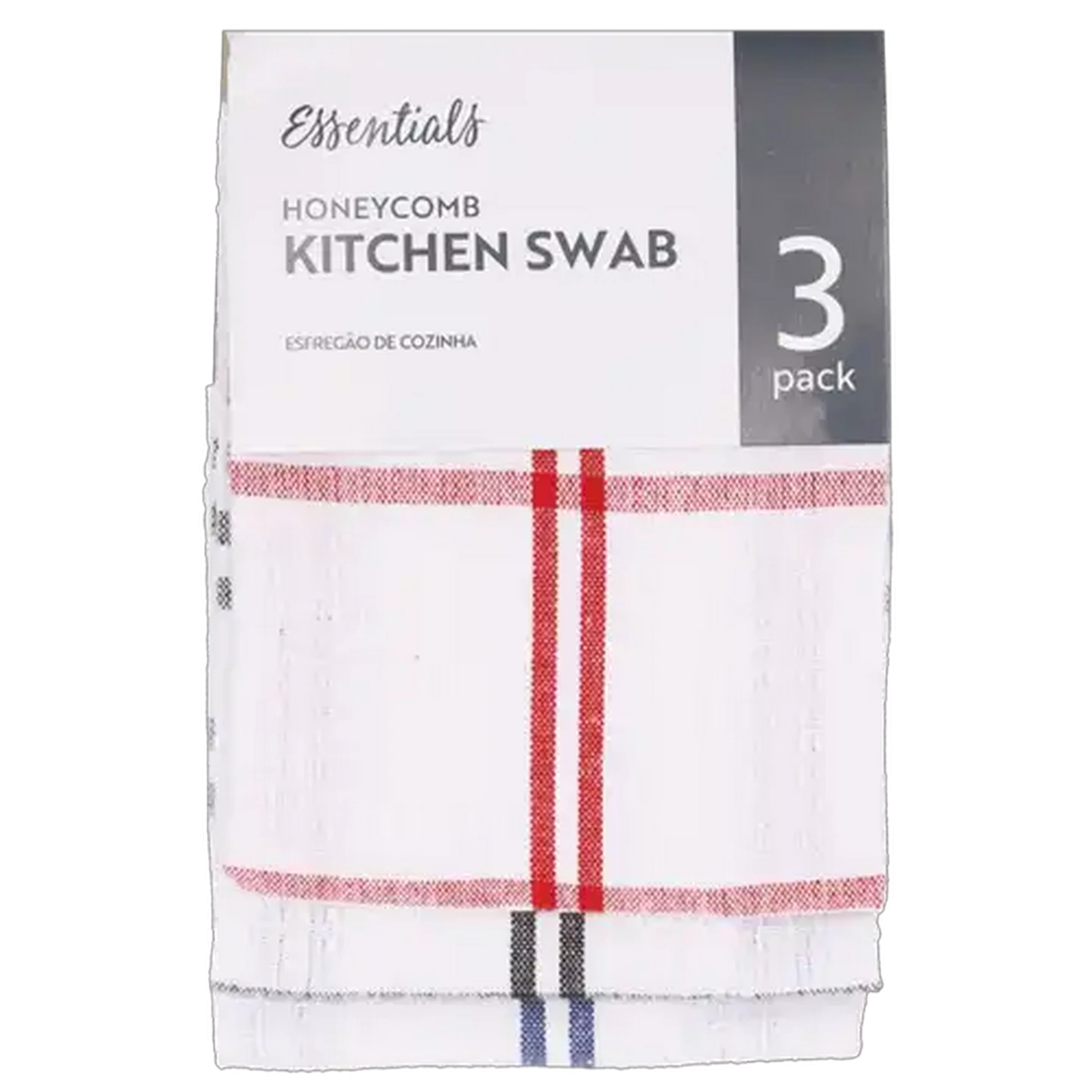 Image of Essentials Honeycomb Kitchen Swabs 30 x 30cm 3-Pack
