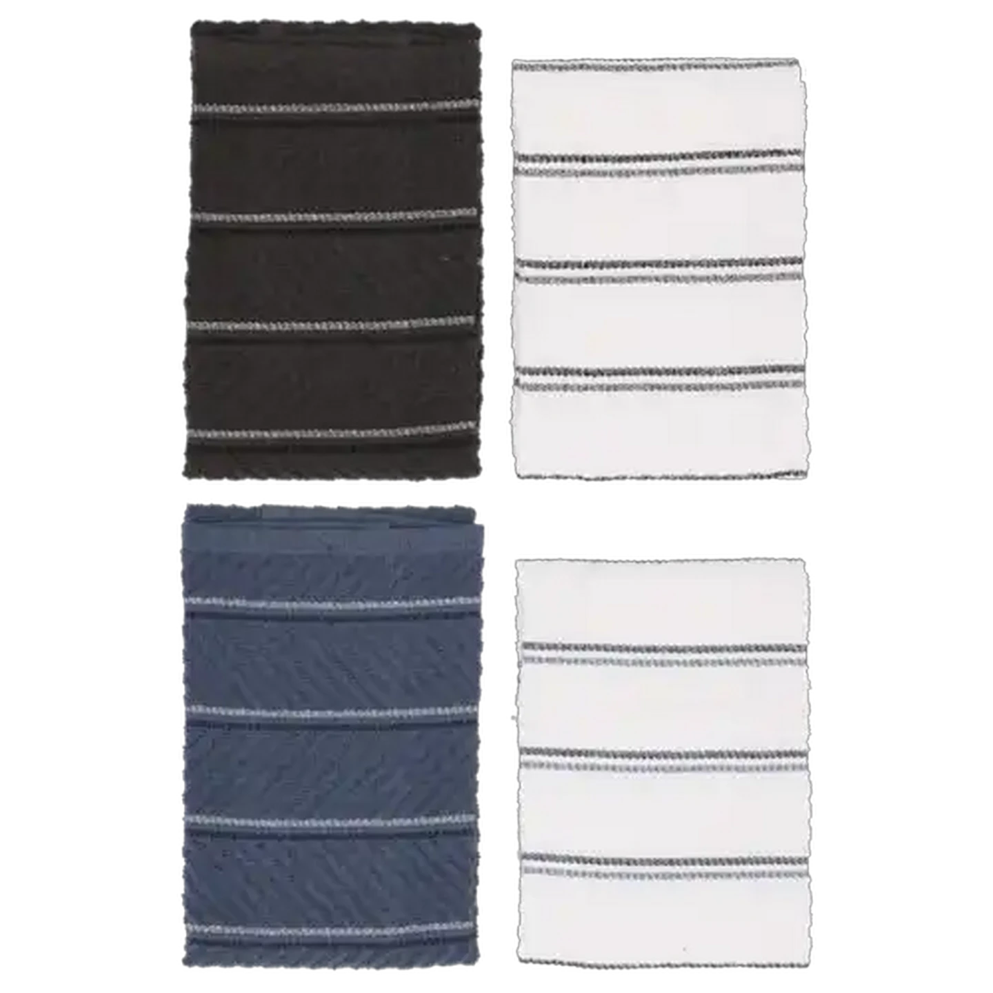 Image of Essentials Terry Stripe Kitchen Cloths 40 x 65cm 2-Pack (Colour May Vary)
