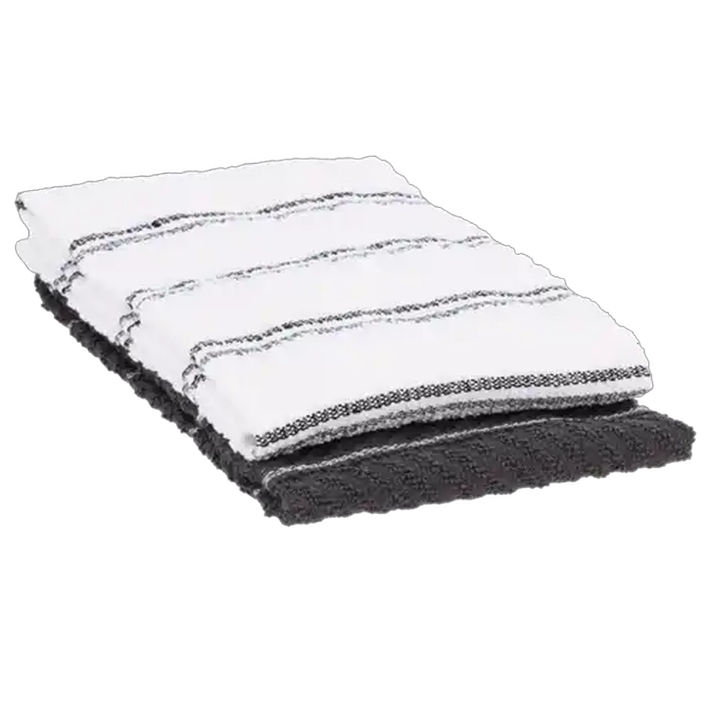 Image of Essentials Terry Stripe Kitchen Cloths 40 x 65cm 2-Pack (Colour May Vary)