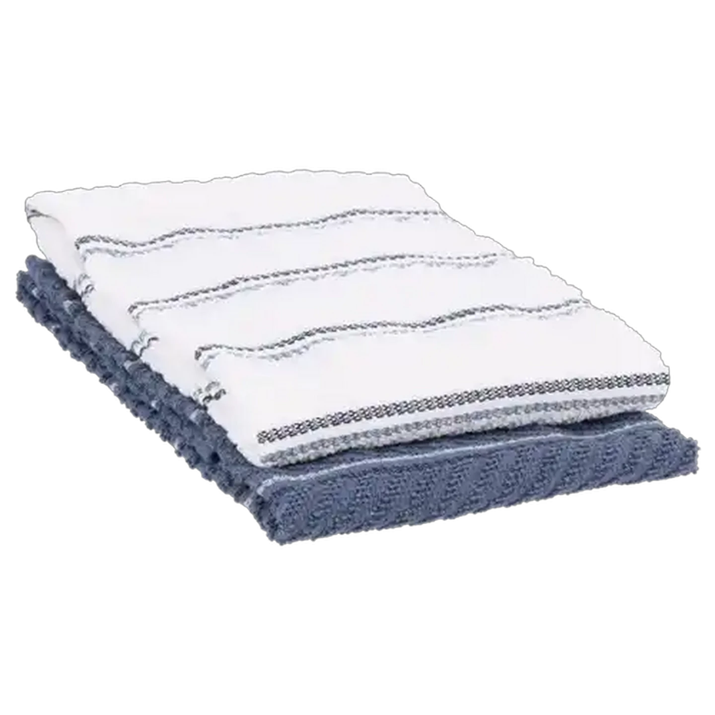 Image of Essentials Terry Stripe Kitchen Cloths 40 x 65cm 2-Pack (Colour May Vary)