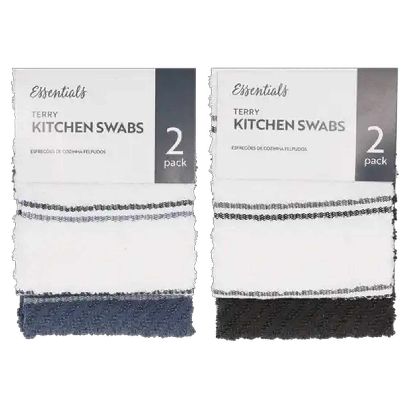 Image of Essentials Norway Terry Kitchen Swabs 30 x 30cm 2-Pack (Colour May Vary)
