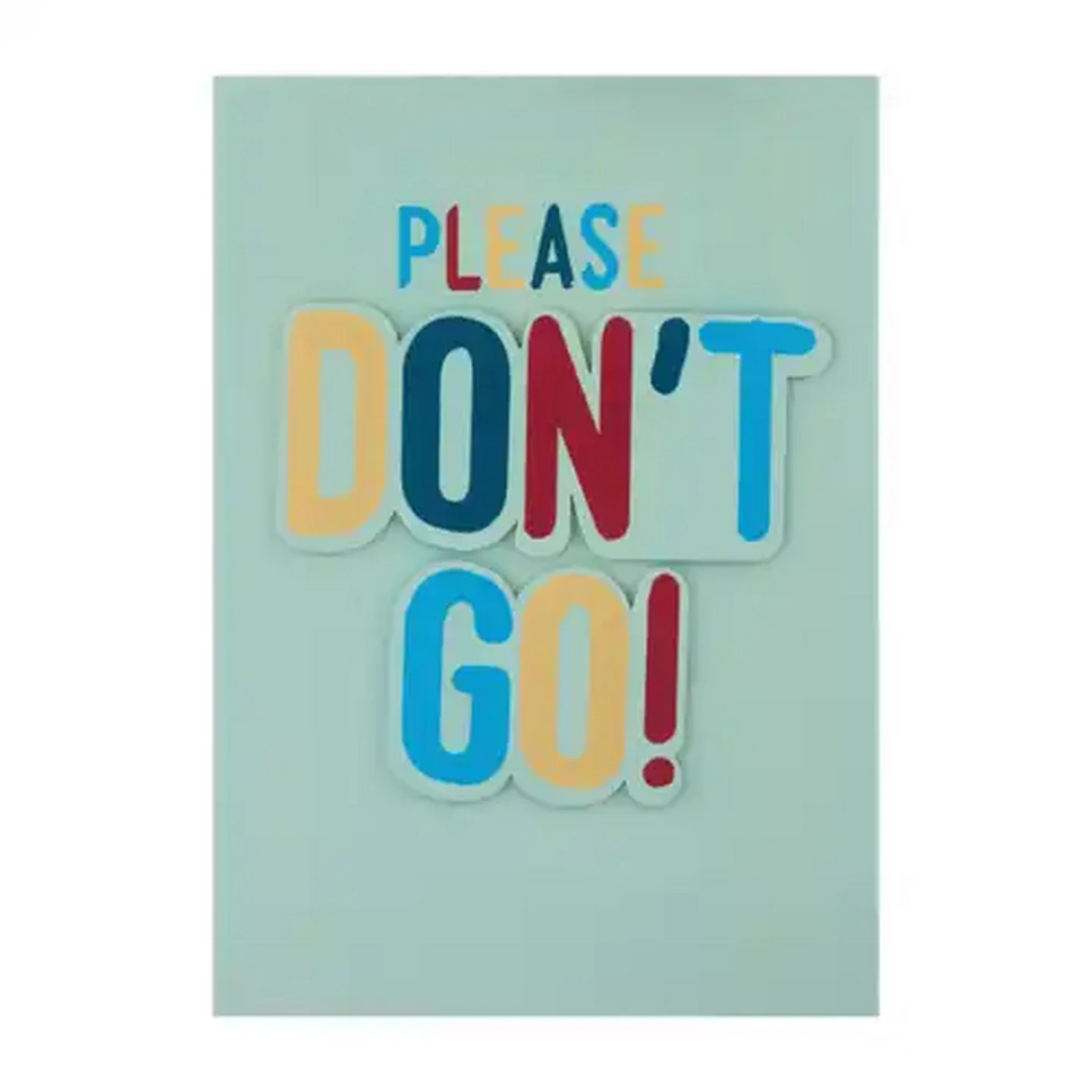 Image of Carlton Cards Large Please Don't Go Card