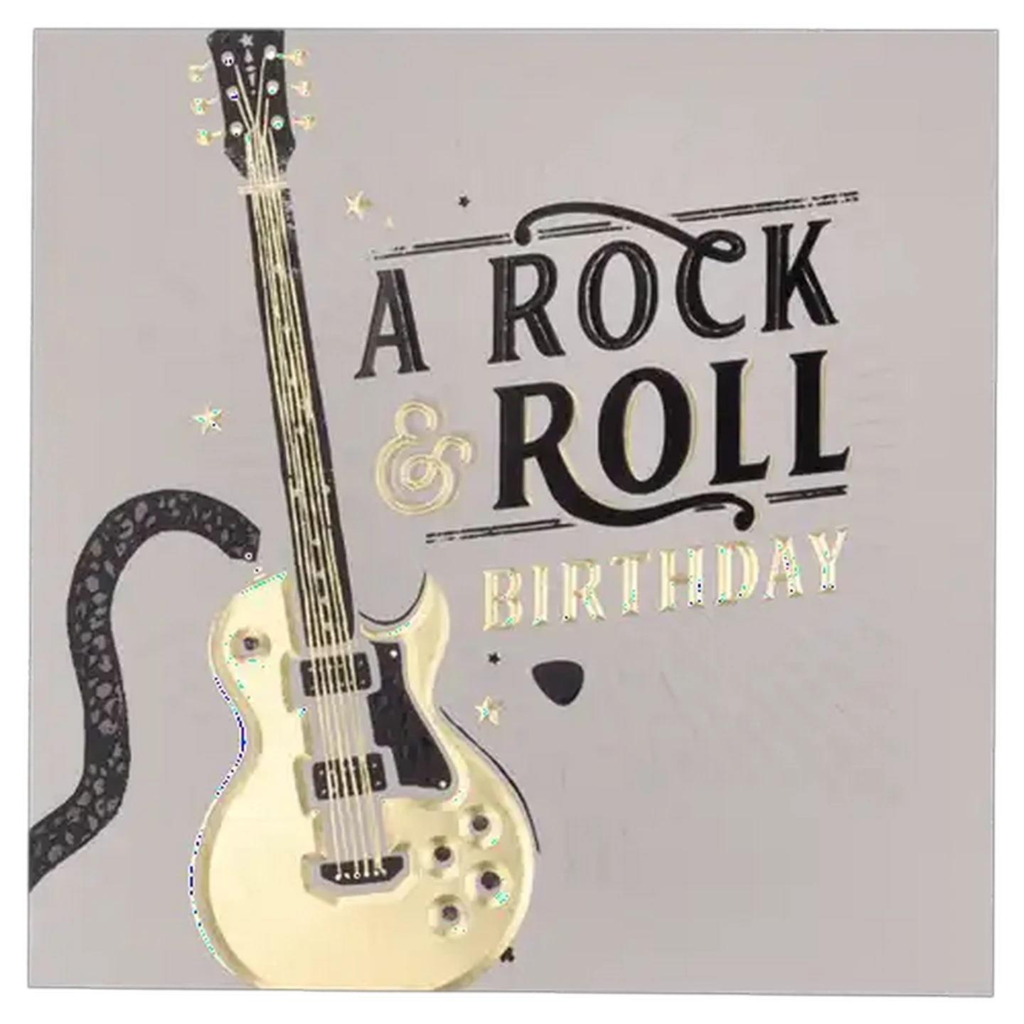 Image of Charcoal Gold Guitar Everyday Card
